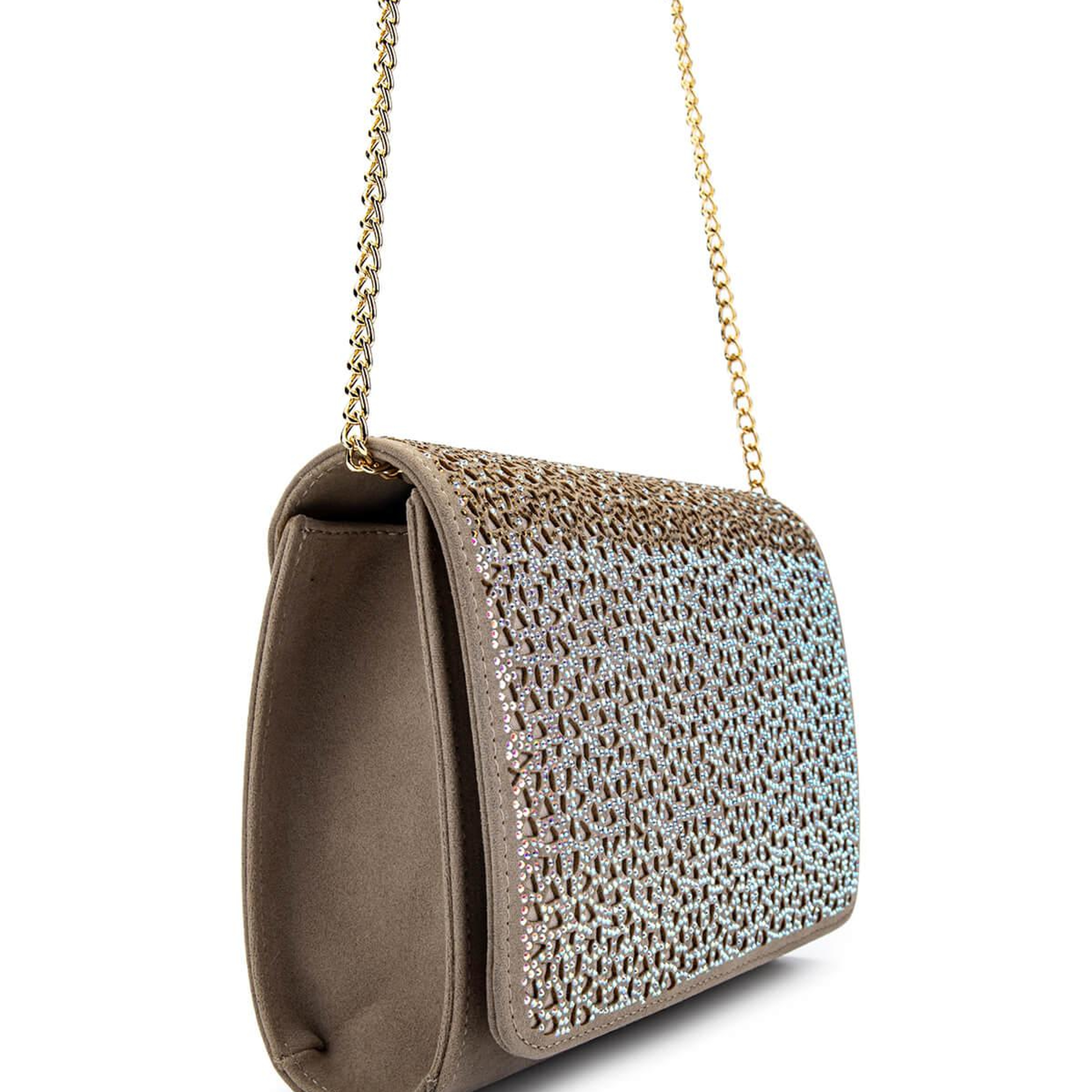 Tamer Tanca Kadın Vegan Bej Süet Omuz Çanta