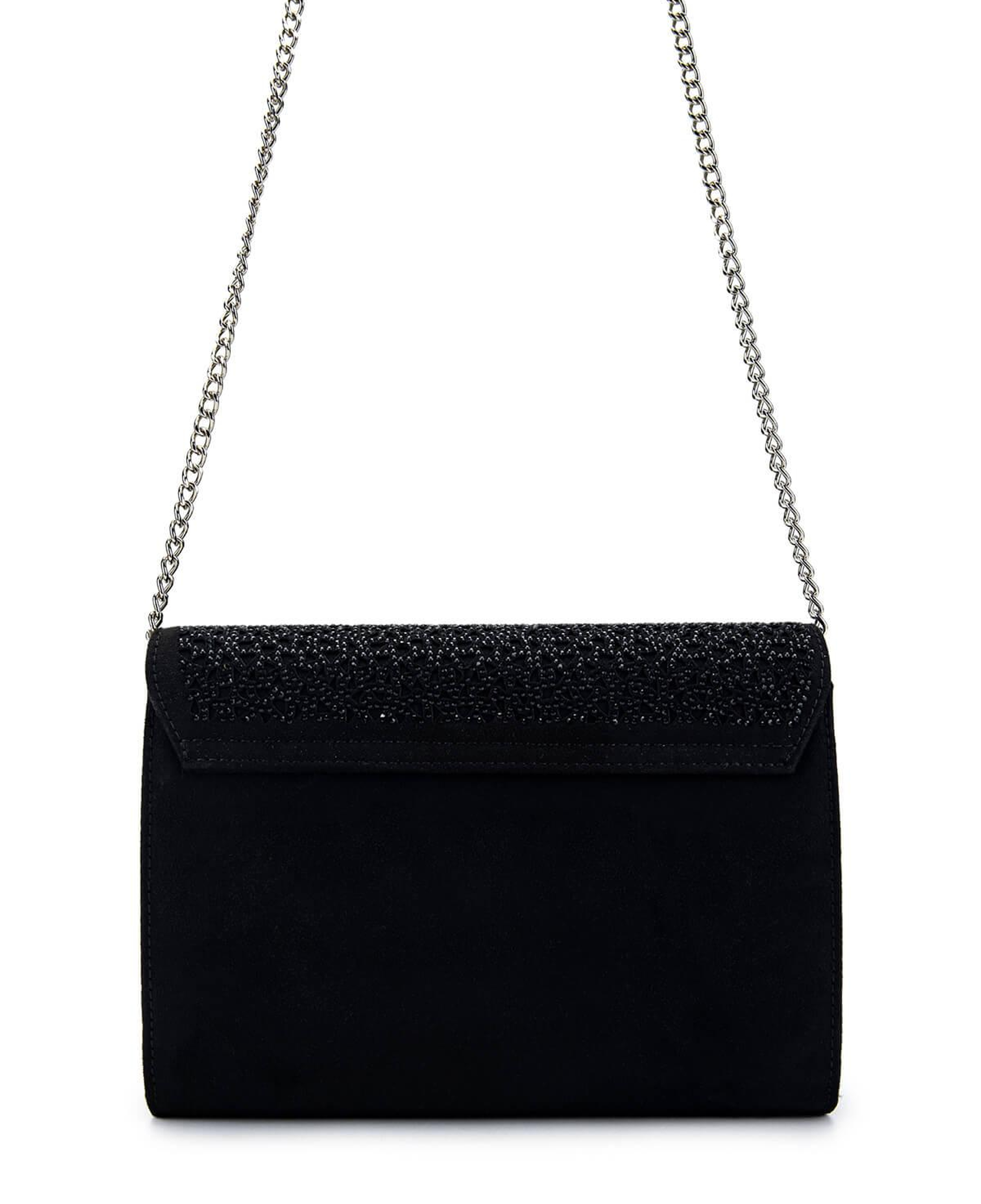 Tamer Tanca Kadın Vegan Siyah Süet Omuz Çanta