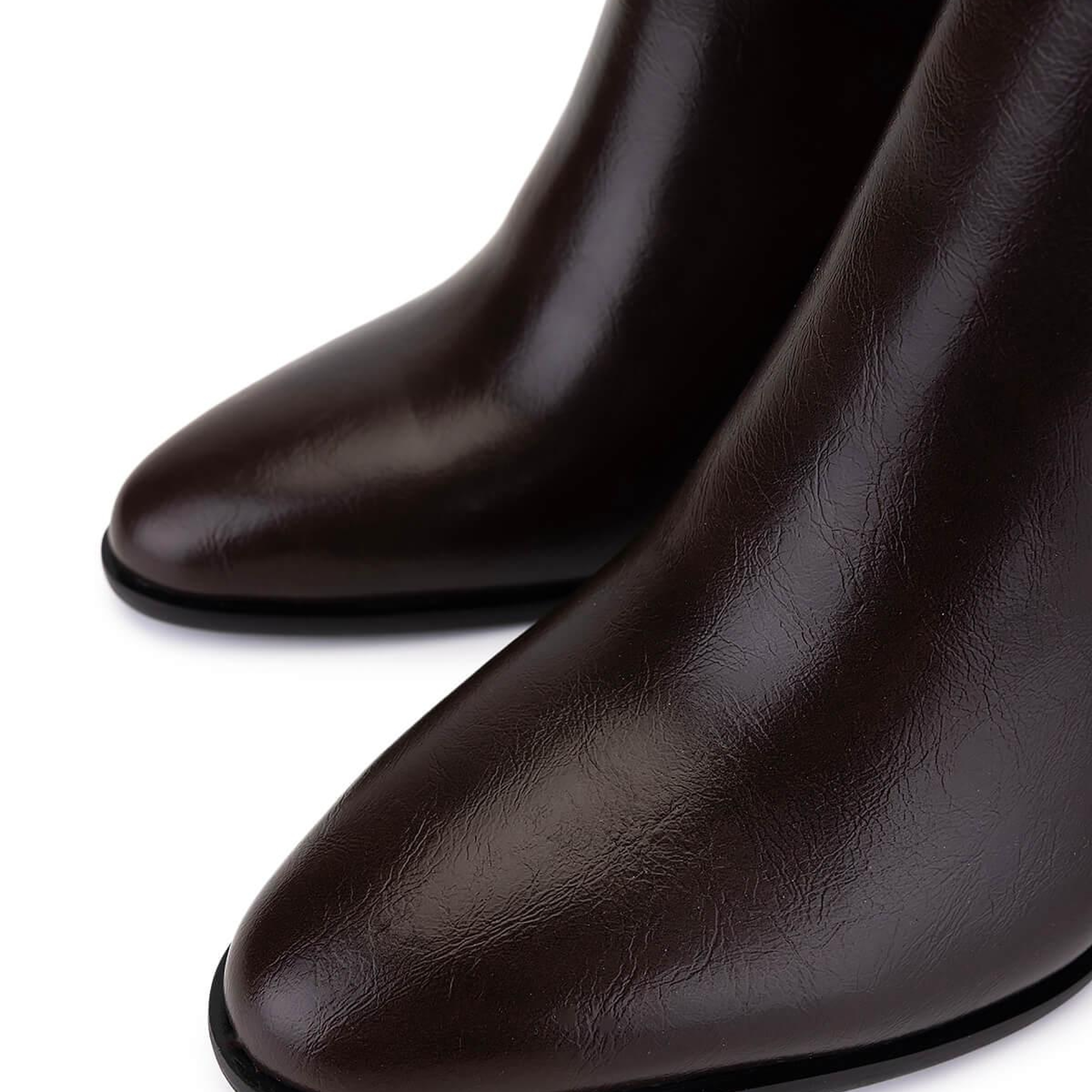 Tamer Tanca Kadın Suni Deri Kahverengi Topuklu Çizme