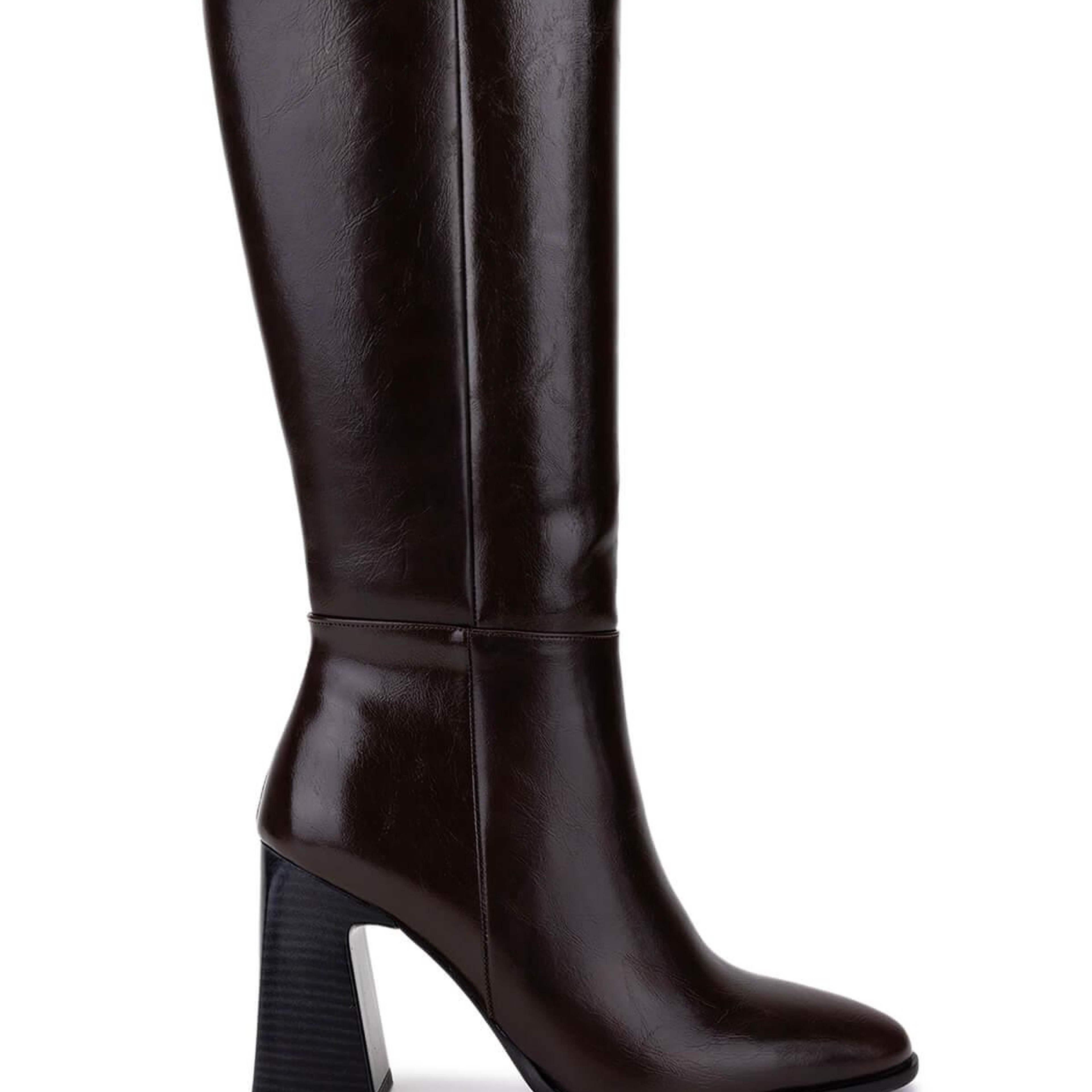 Tamer Tanca Kadın Suni Deri Kahverengi Topuklu Çizme