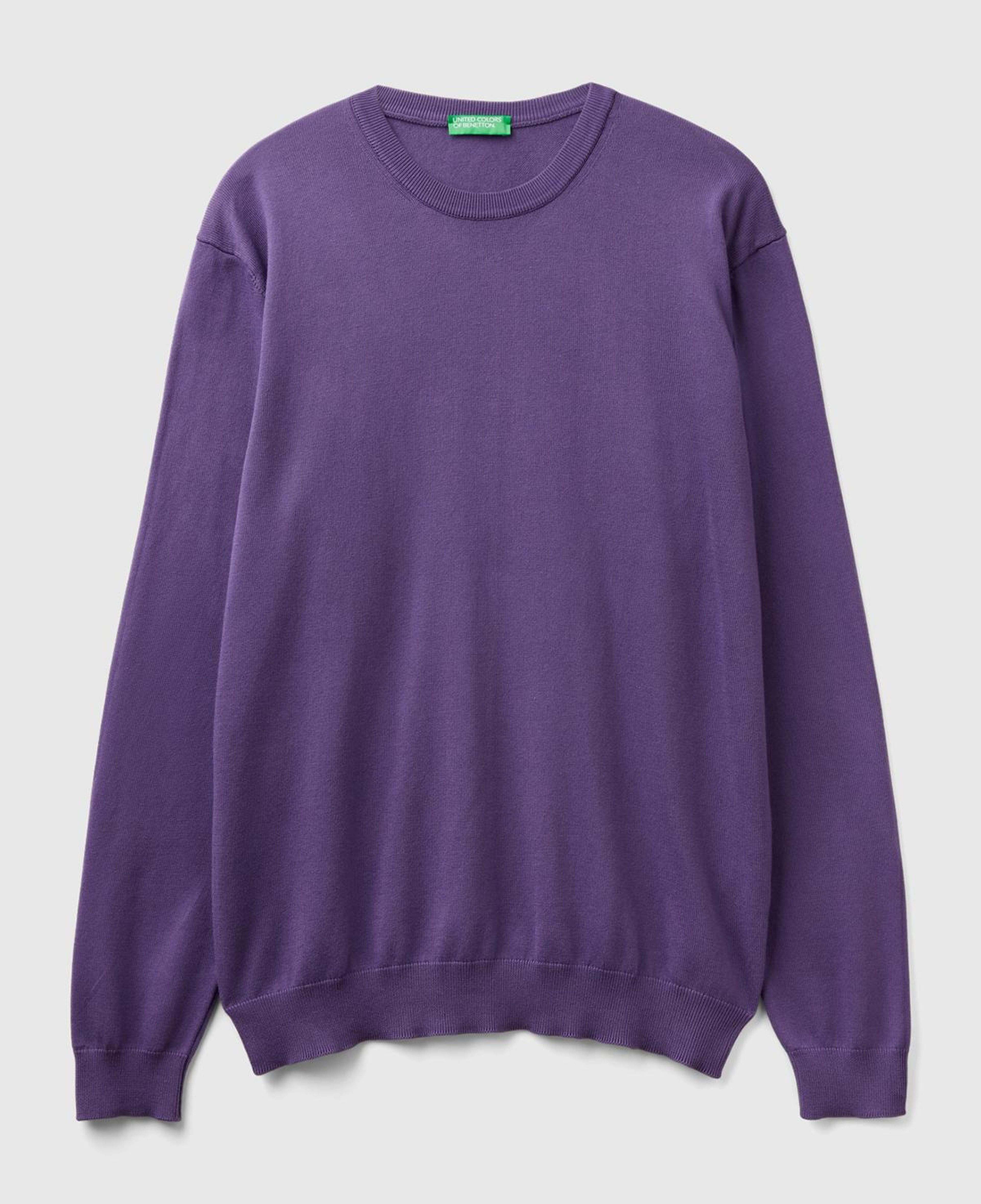 Erkek Mor %100 Koton Bisiklet YakaKazak