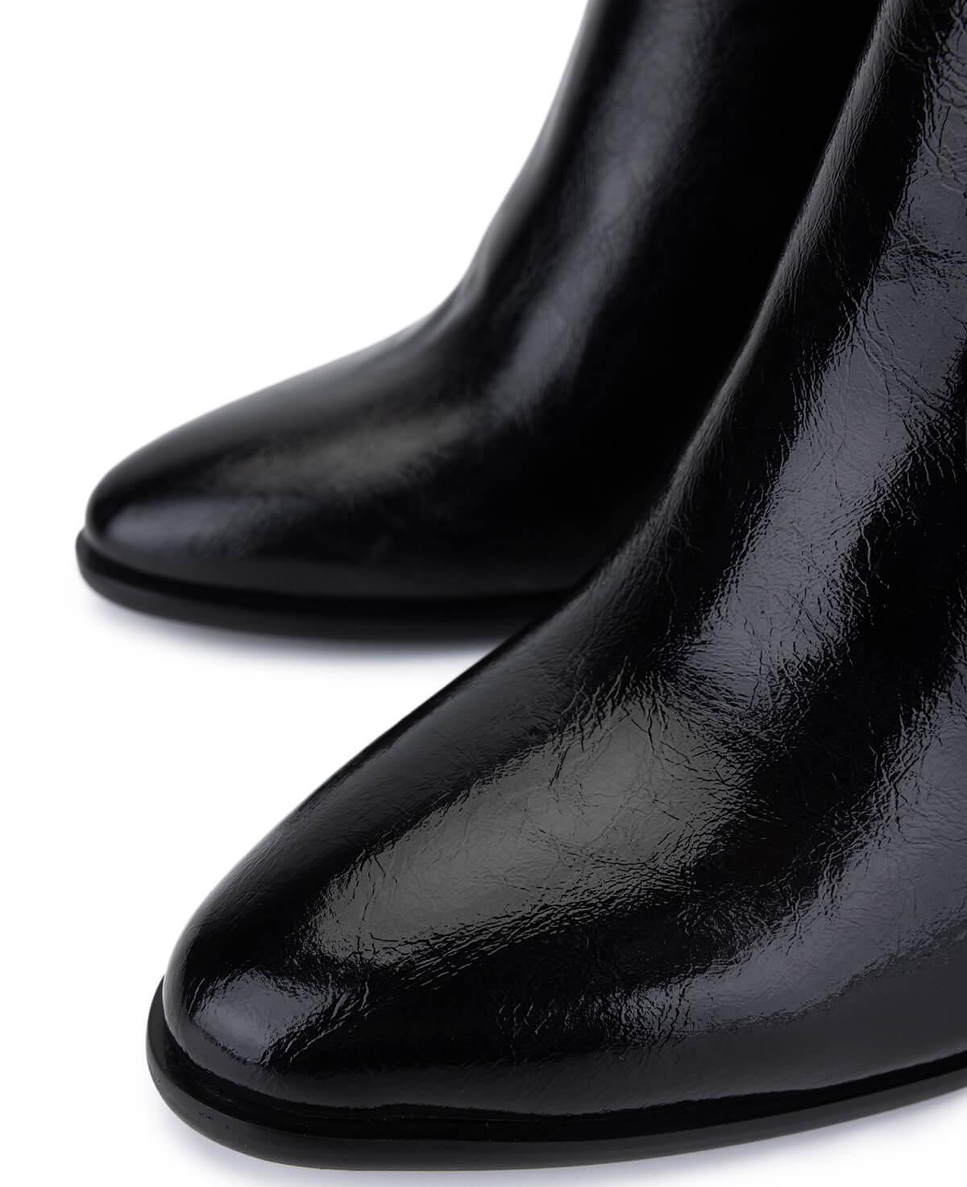 Tamer Tanca Kadın Suni Deri Siyah Deri Topuklu Çizme