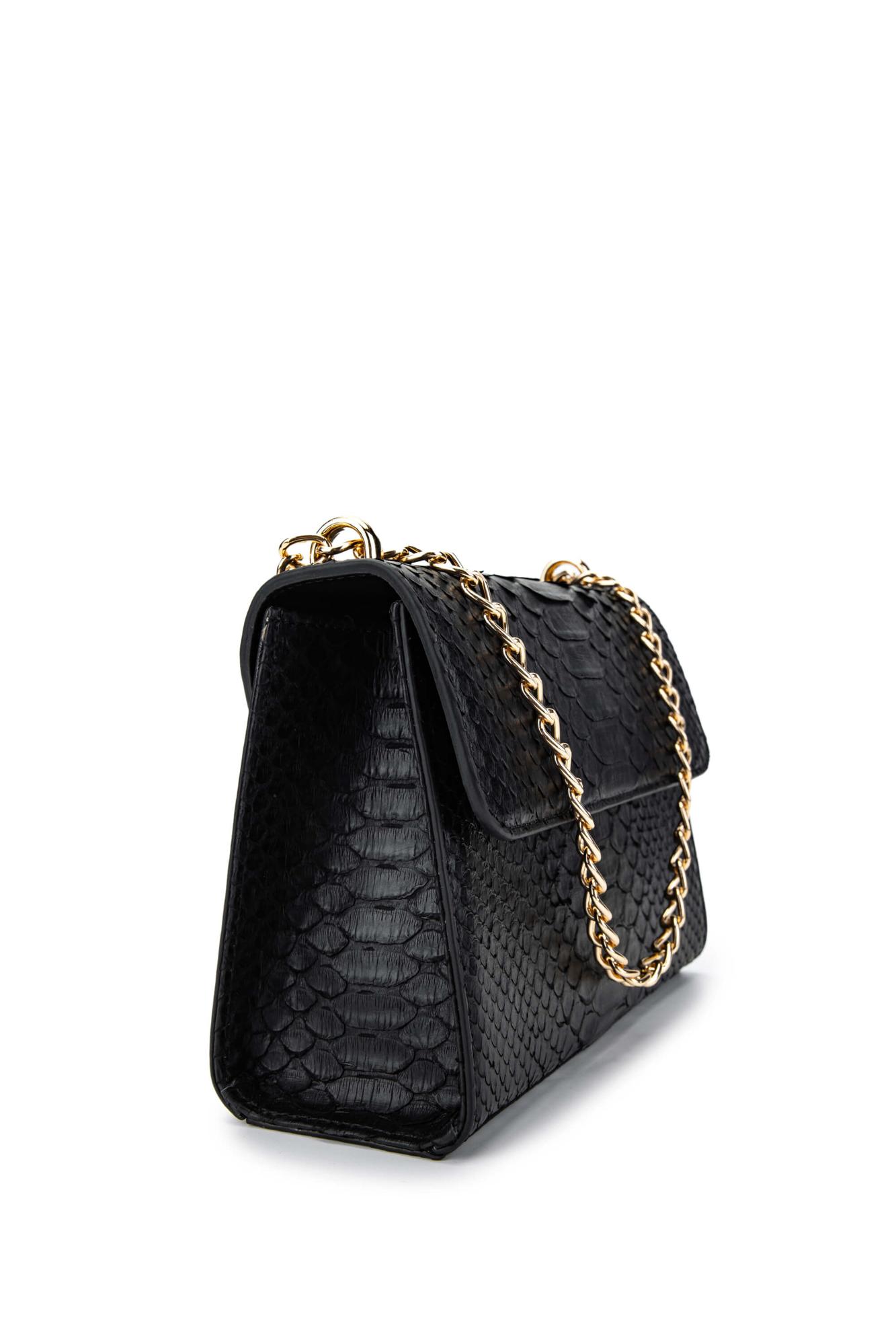 Tamer Tanca Kadın Hakiki Deri Siyah Omuz Çanta