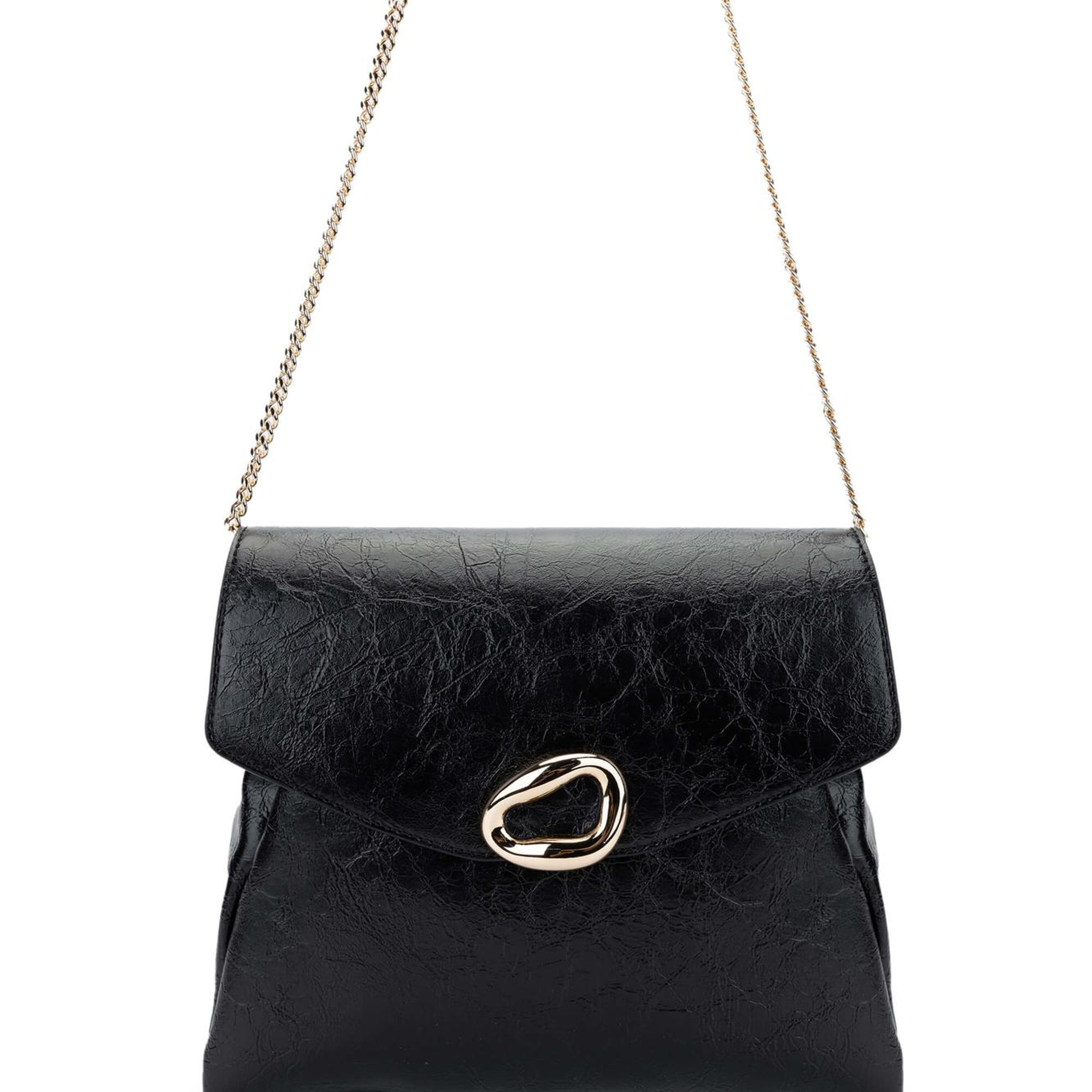 Tamer Tanca Kadın Vegan Siyah Rugan Omuz Çanta