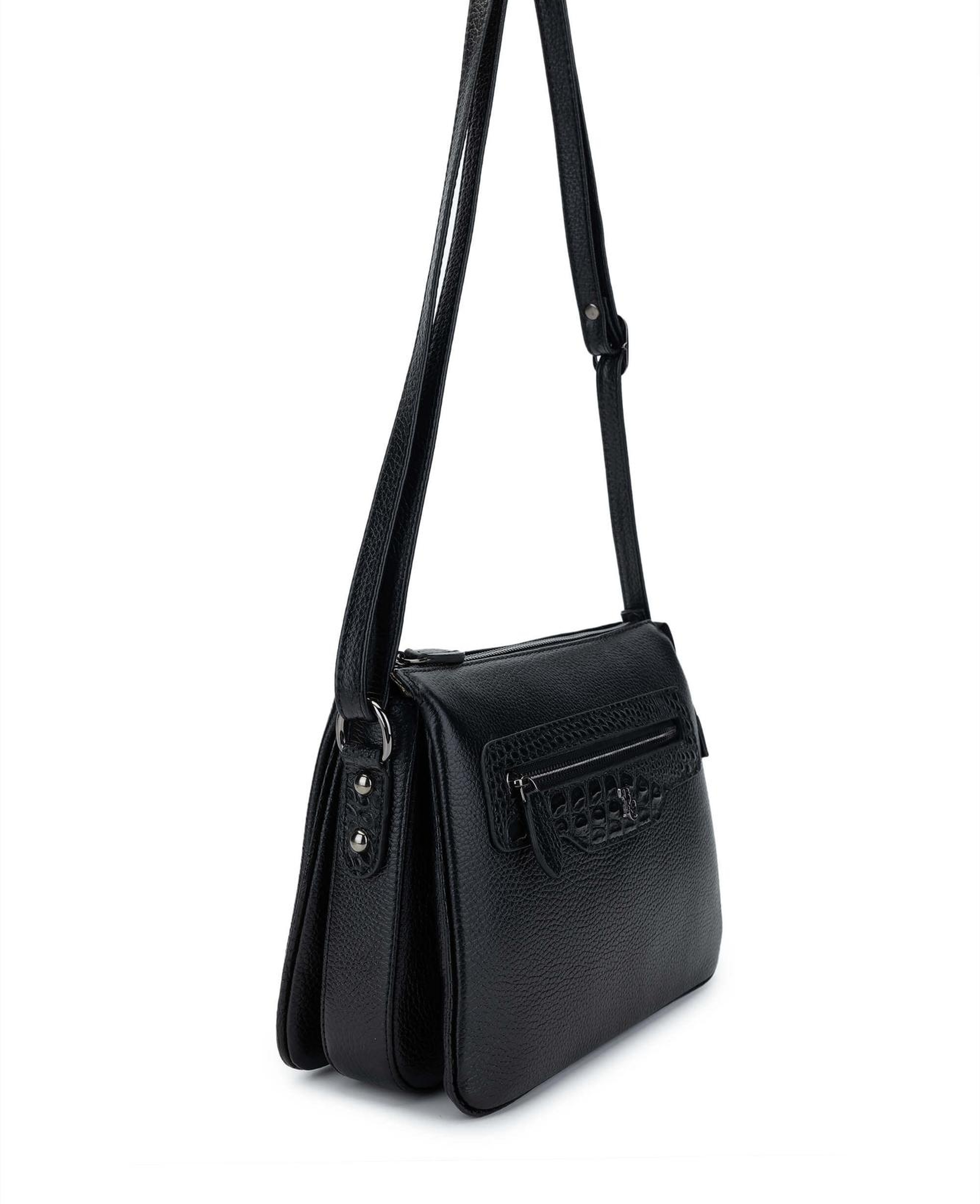 Tamer Tanca Kadın Hakiki Deri Siyah Omuz Çanta