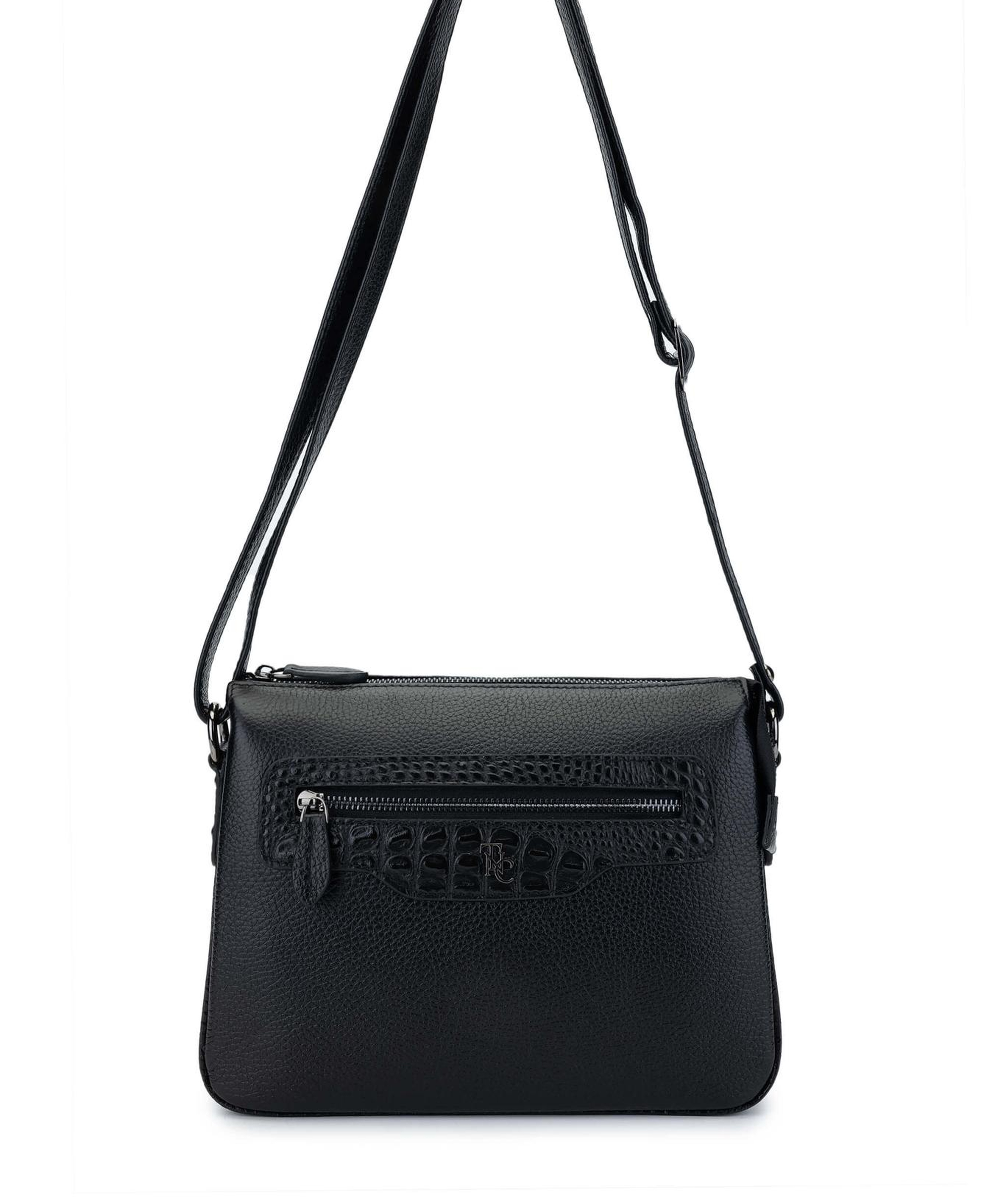 Tamer Tanca Kadın Hakiki Deri Siyah Omuz Çanta