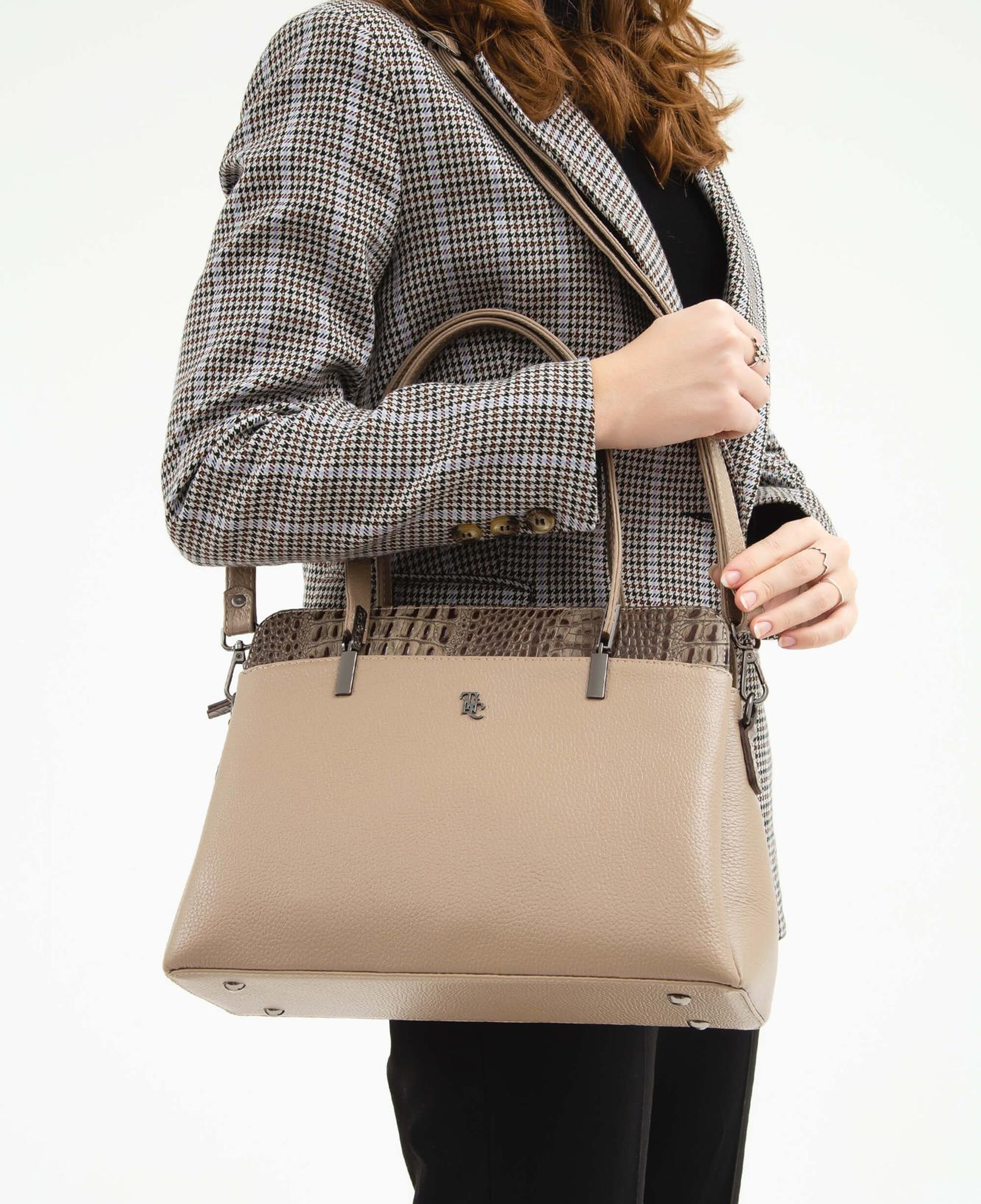 Tamer Tanca Kadın Hakiki Deri Vizon Kol Çantası