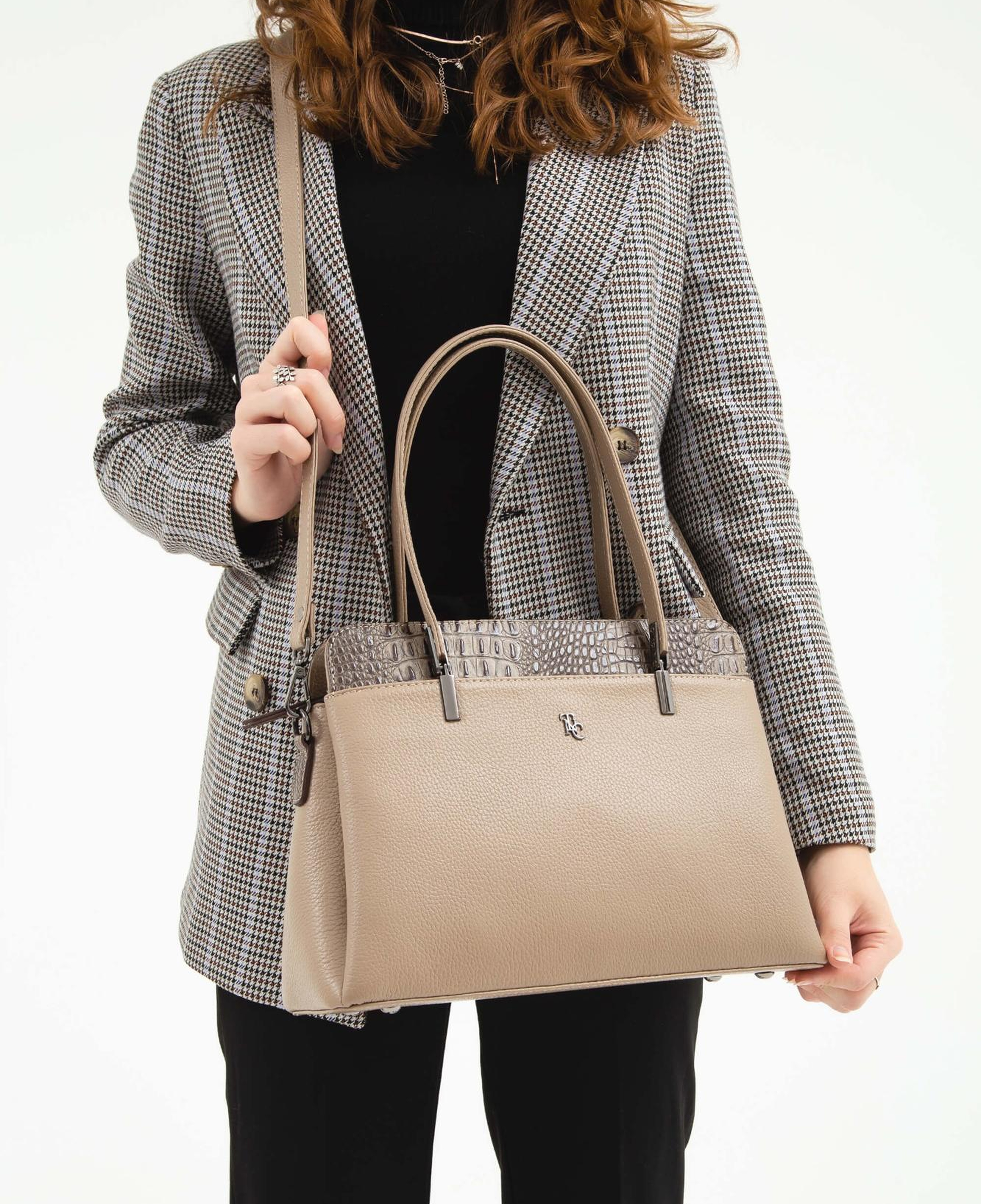 Tamer Tanca Kadın Hakiki Deri Vizon Kol Çantası