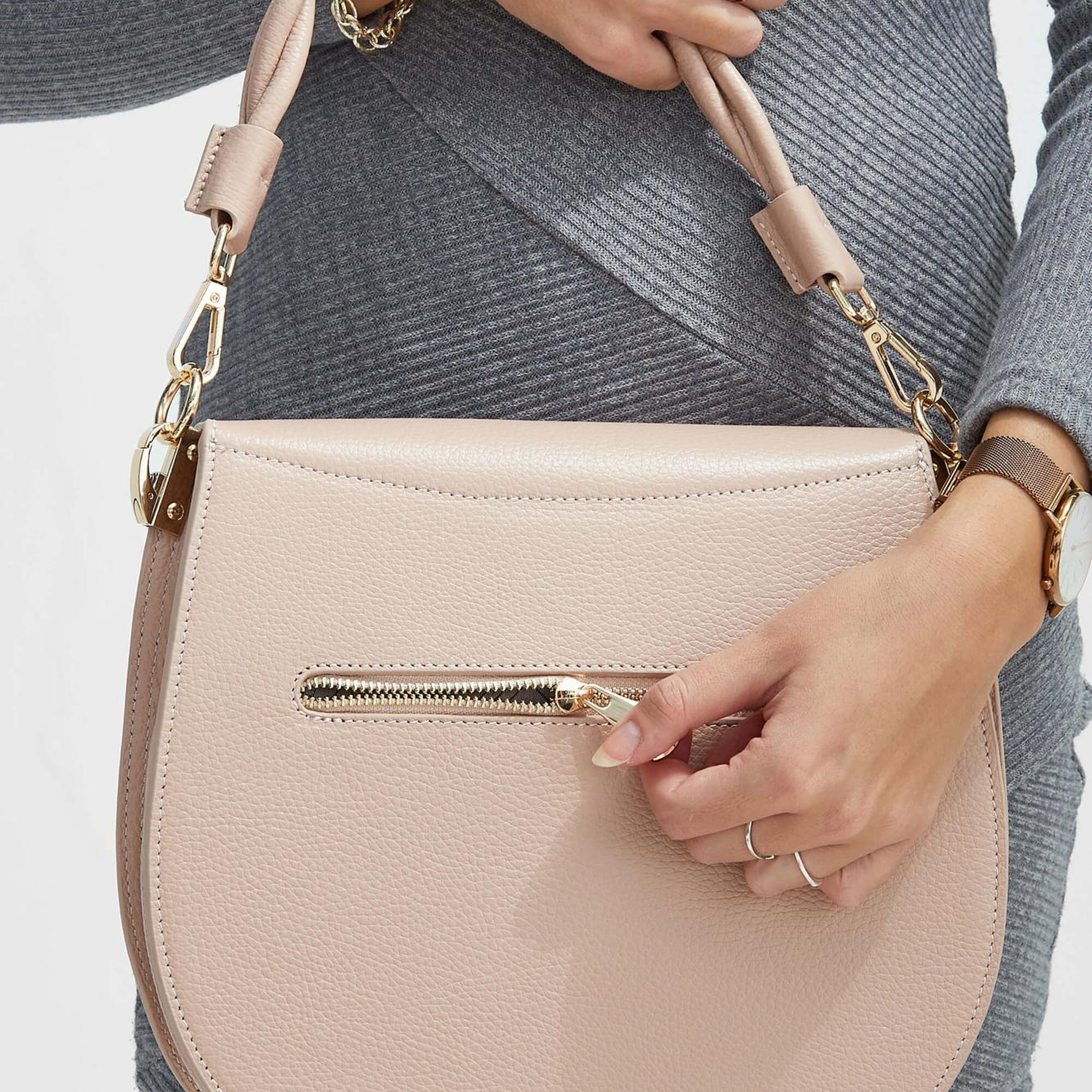 Tamer Tanca Kadın Hakiki Deri Pudra Kol Çantası