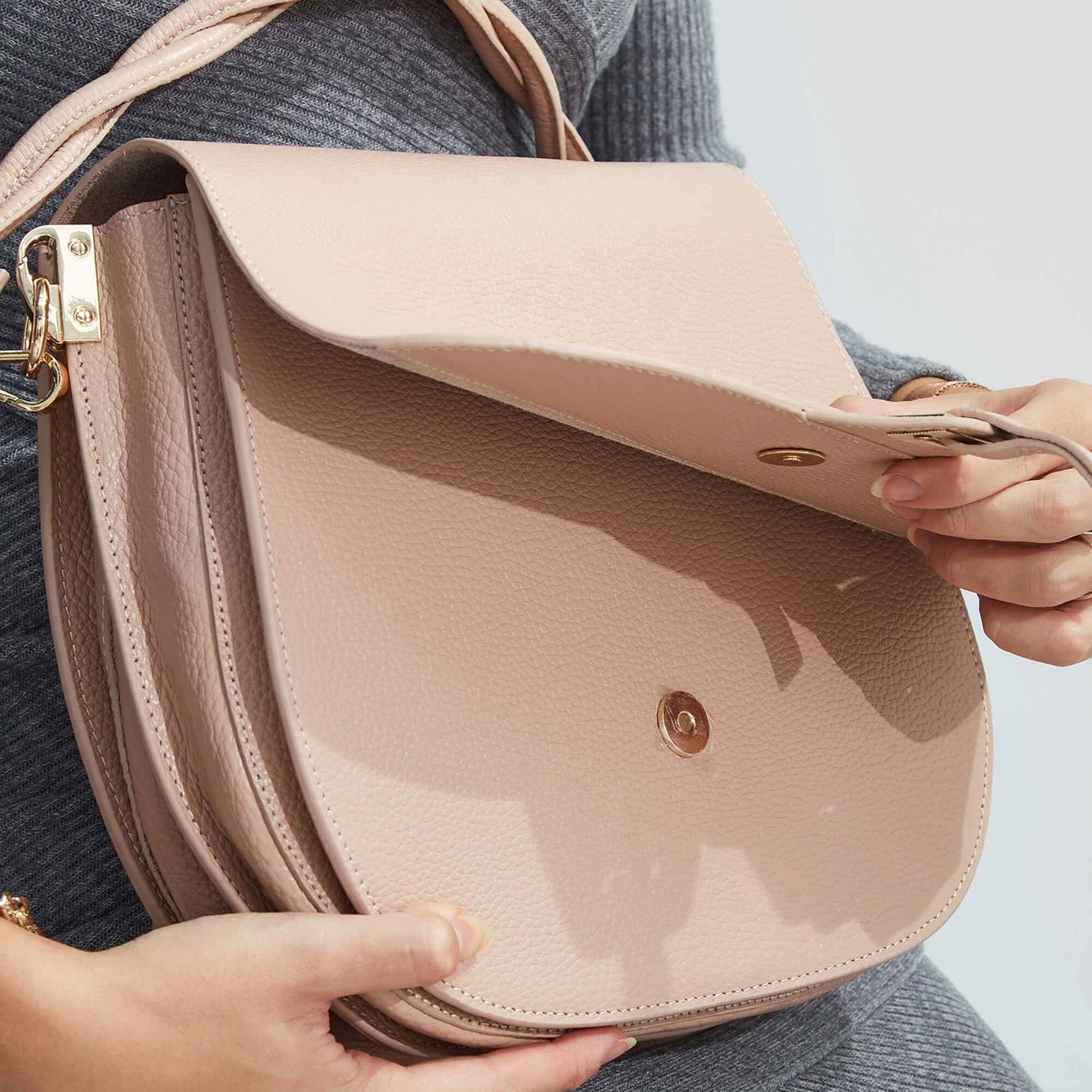 Tamer Tanca Kadın Hakiki Deri Pudra Kol Çantası