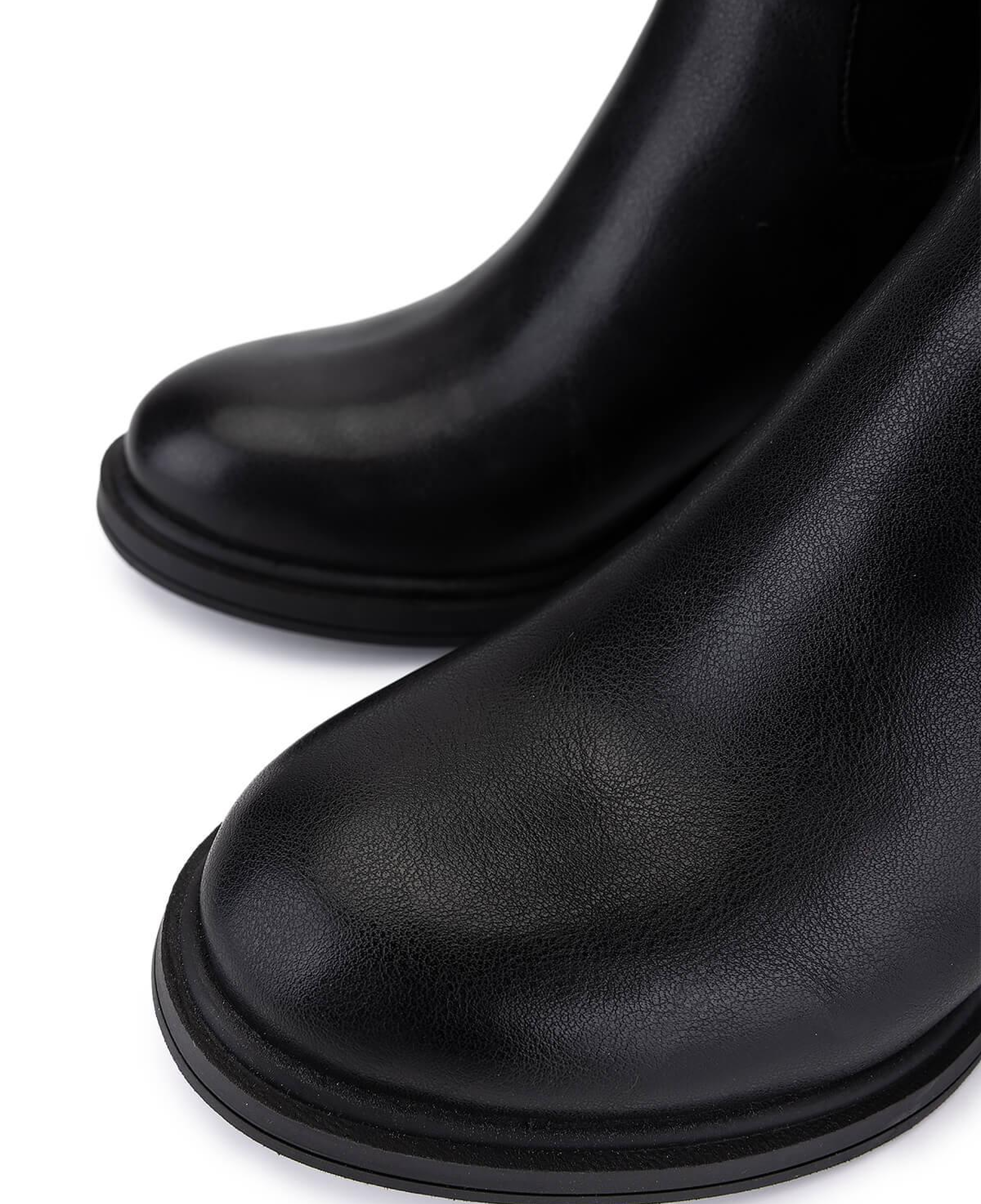 Tamer Tanca Kadın Suni Deri Siyah Topuklu Çizme