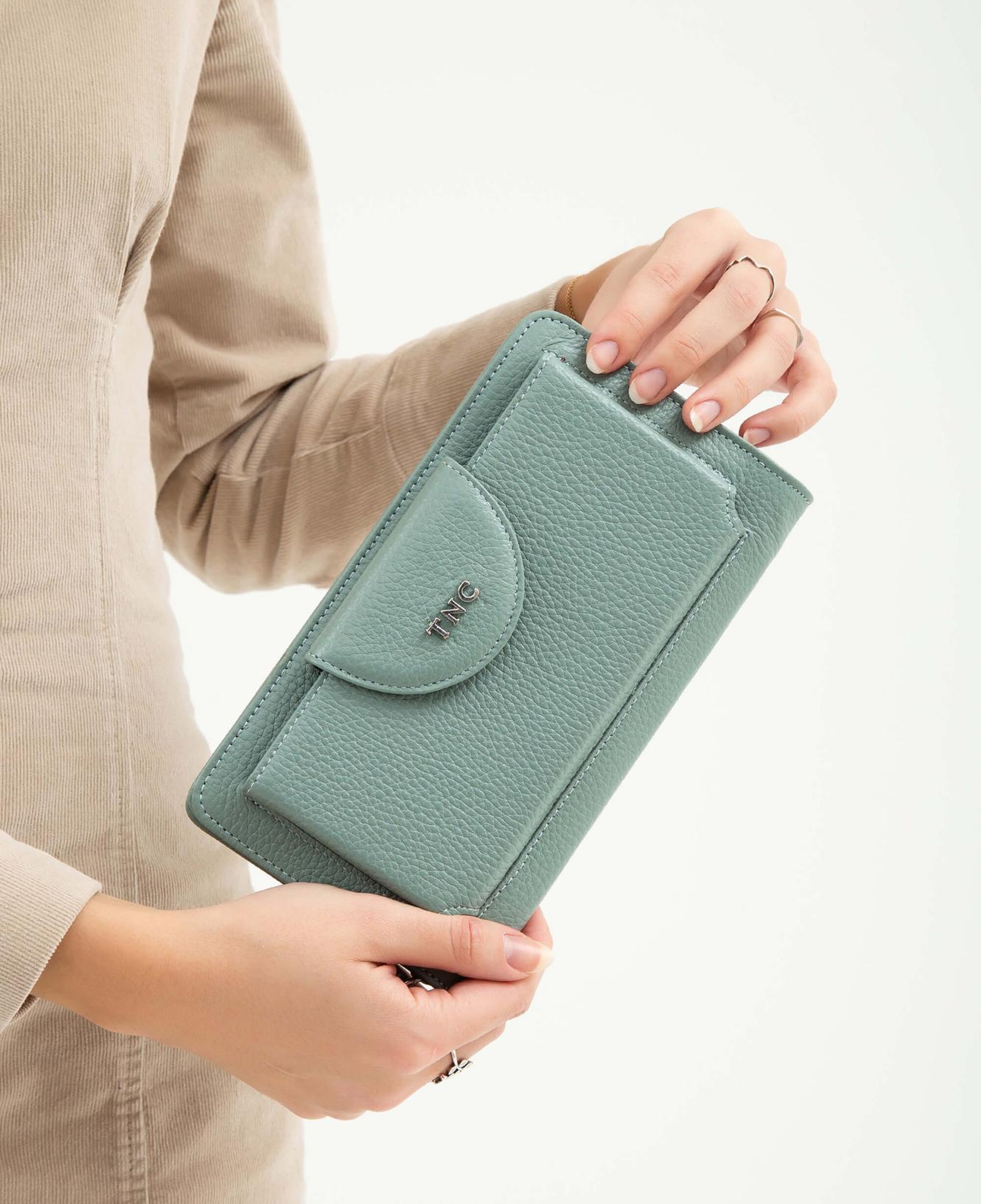 Tamer Tanca Kadın Hakiki Deri Mavi Günlük Cuzdan