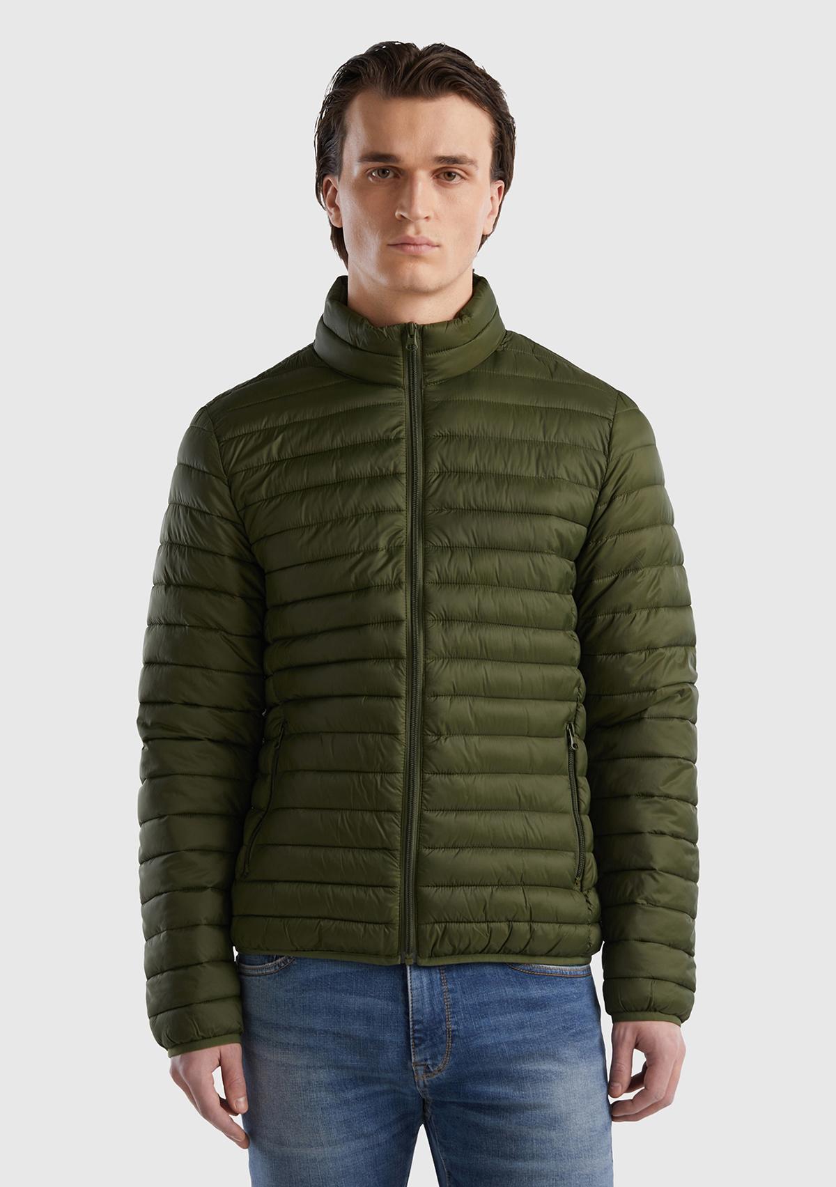 Erkek Koyu Yeşil Pufa Mont
