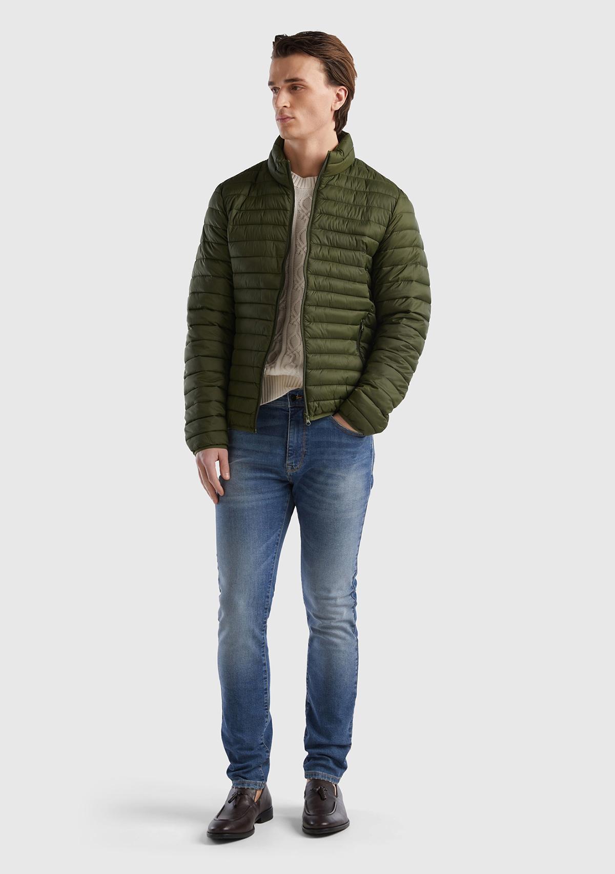 Erkek Koyu Yeşil Pufa Mont