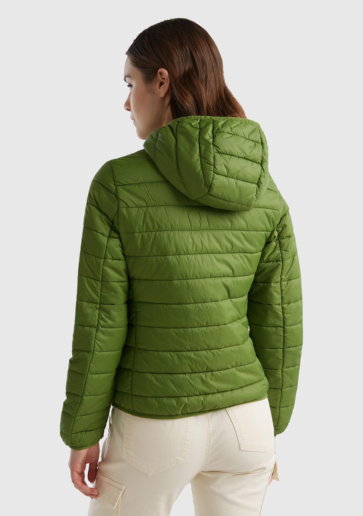 Kadın Soluk Yeşil Recycled Polyester Dolgulu  Pufa Mont