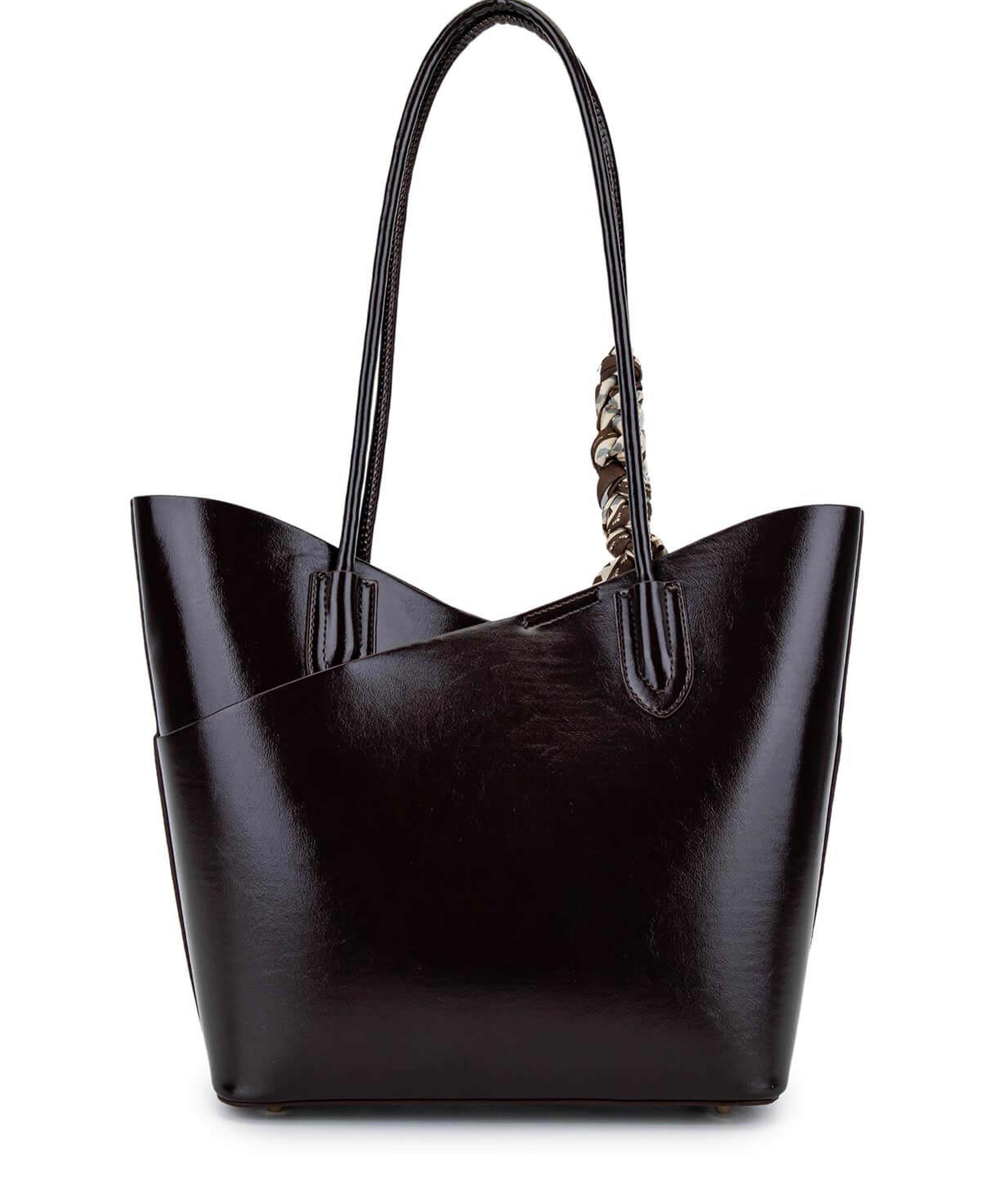 Tamer Tanca Kadın Suni Deri Kahverengi Süet Kol Çantası