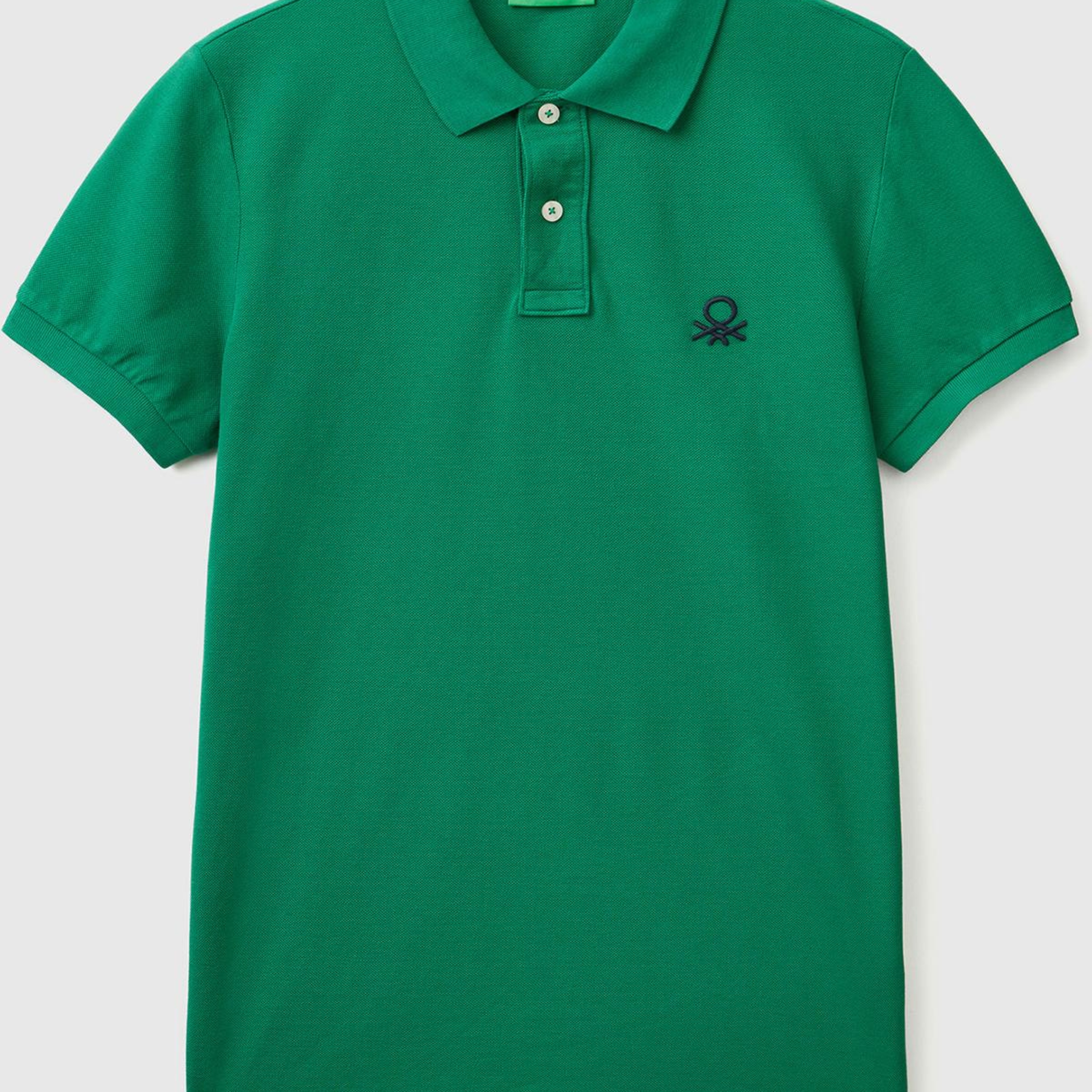 Erkek Koyu Yeşil Slim Fit Kısa Kollu Polo T-Shirt