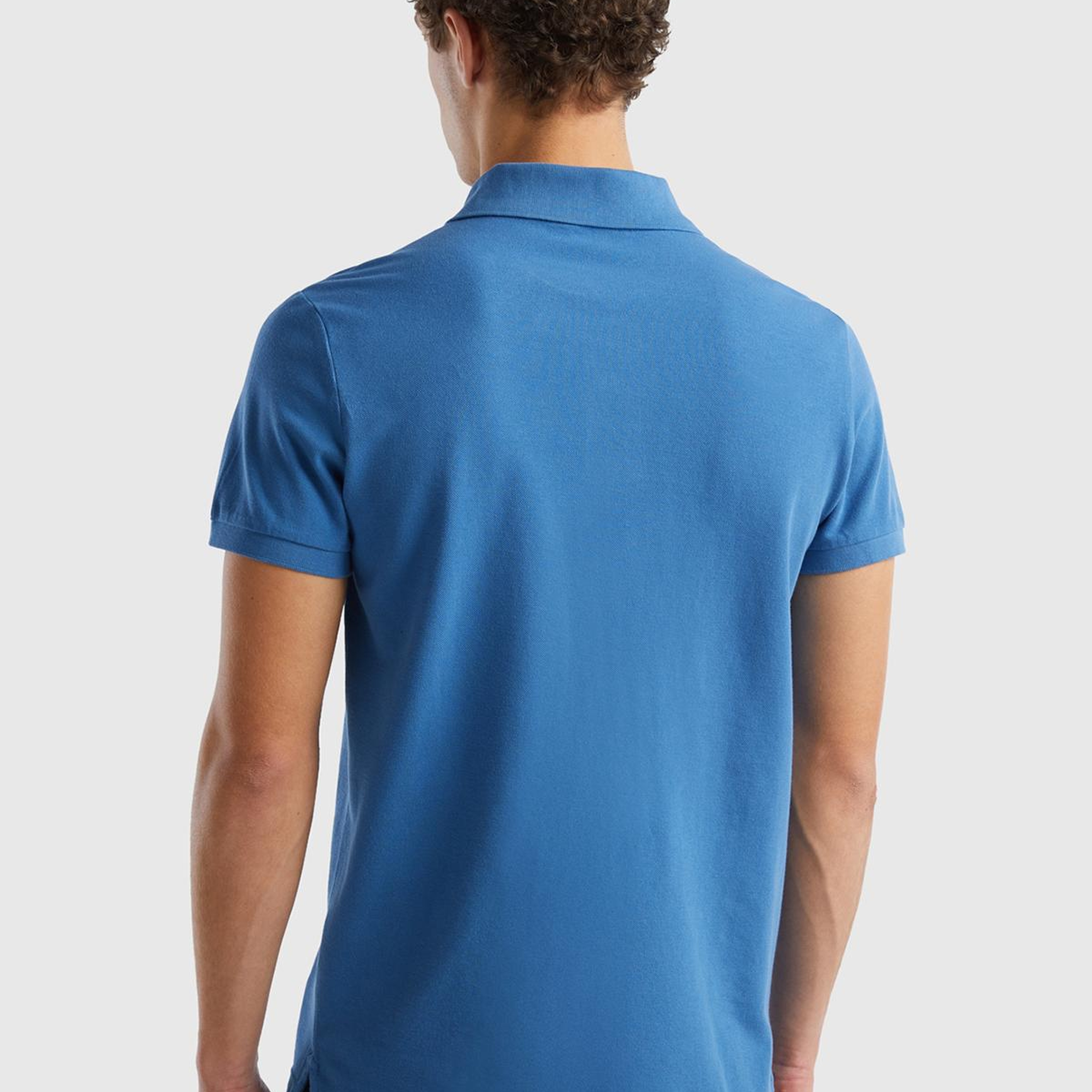 Erkek Koyu Mavi Slim Fit Kısa Kollu Polo T-Shirt