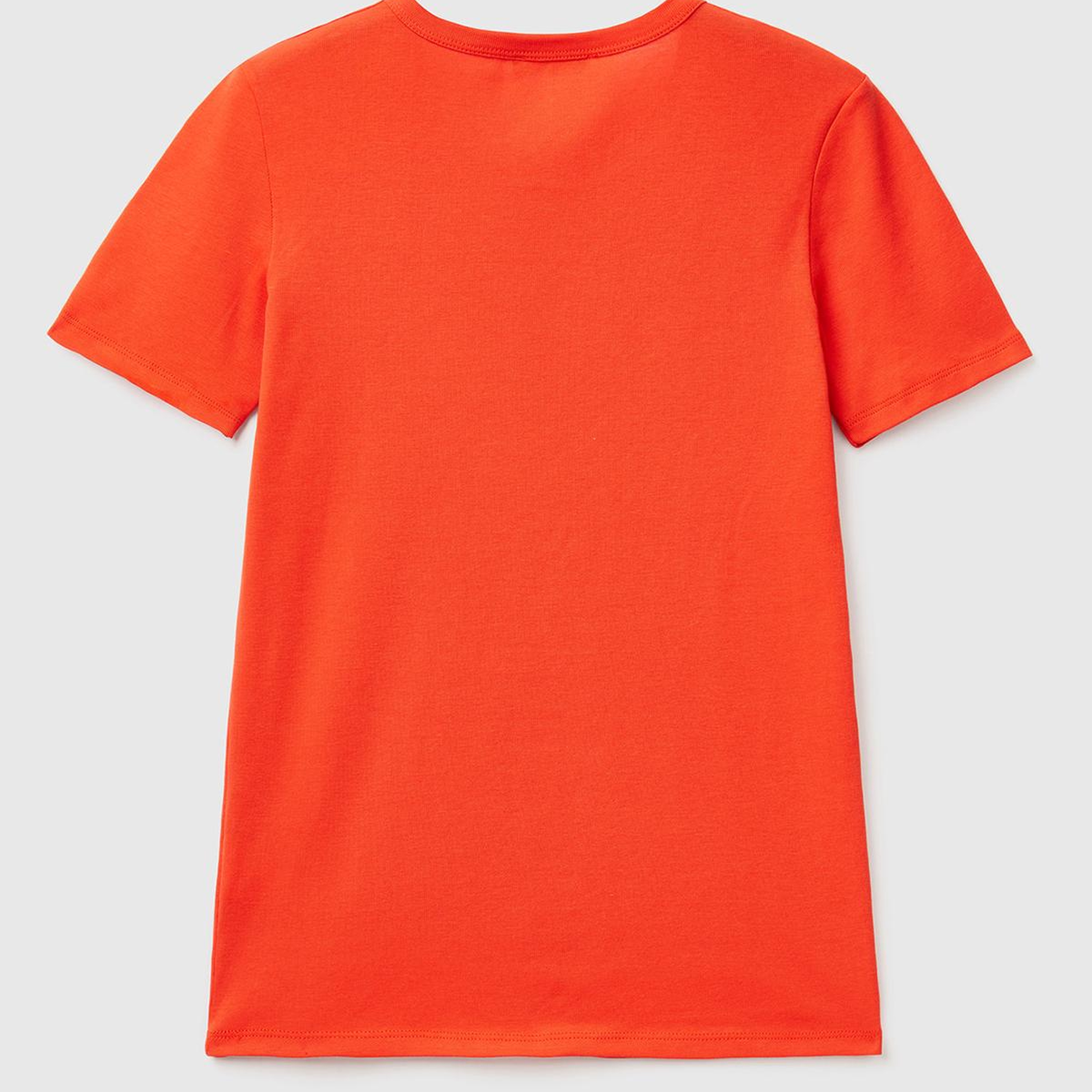 Kadın Kırmızı %100 Koton Basic Kısa Kollu Bisiklet Yaka T-Shirt