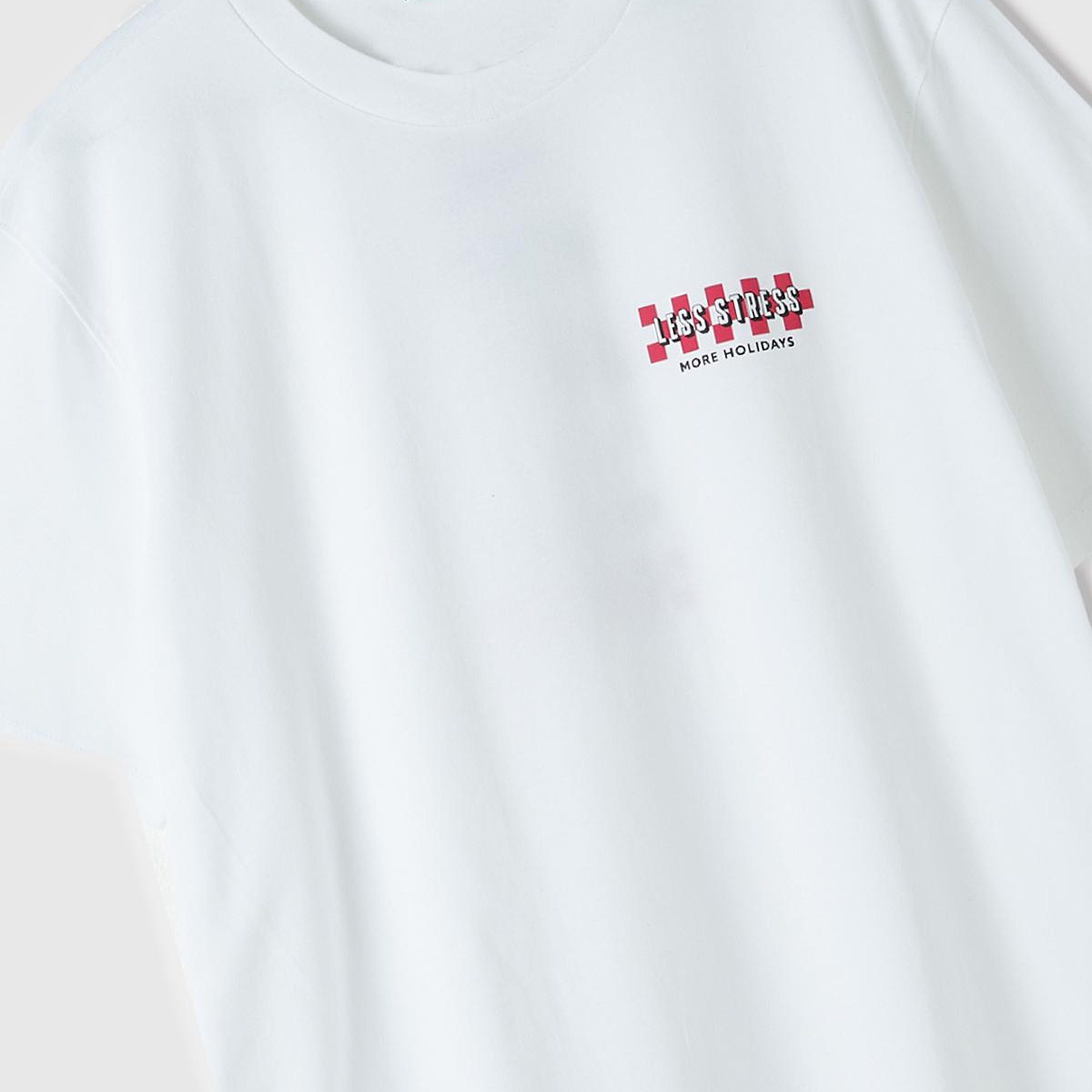 Erkek Beyaz %100 Pamuk Önü Fotoğraf Arkası Slogan Baskılı T-Shirt