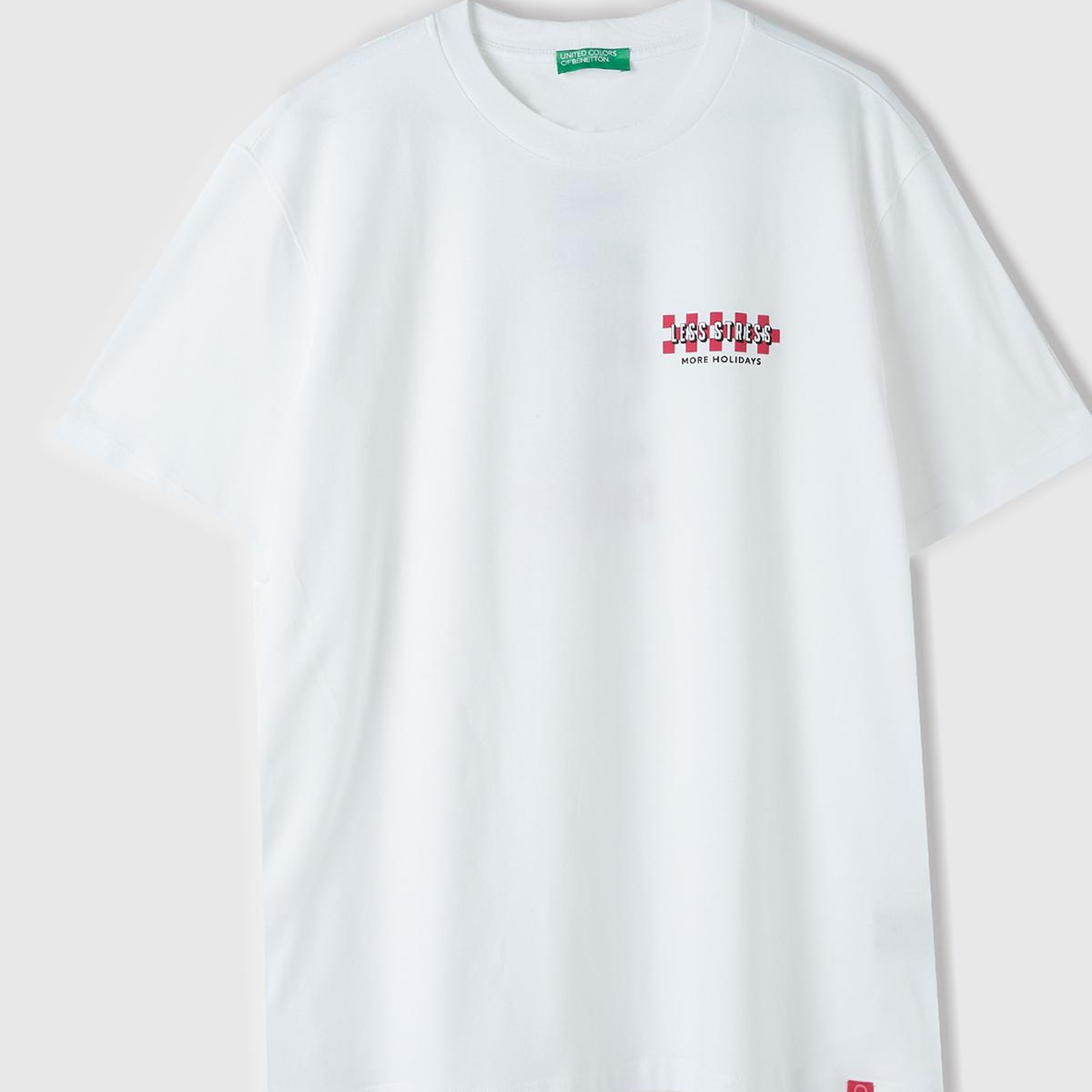 Erkek Beyaz %100 Pamuk Önü Fotoğraf Arkası Slogan Baskılı T-Shirt