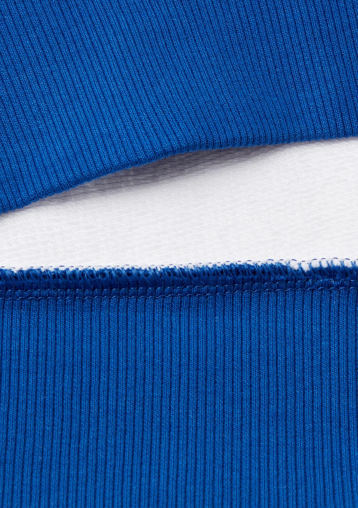 Kadın Beyaz Mix %100 Pamuk Benetton Yazılı Bisiklet Yaka Sweatshirt