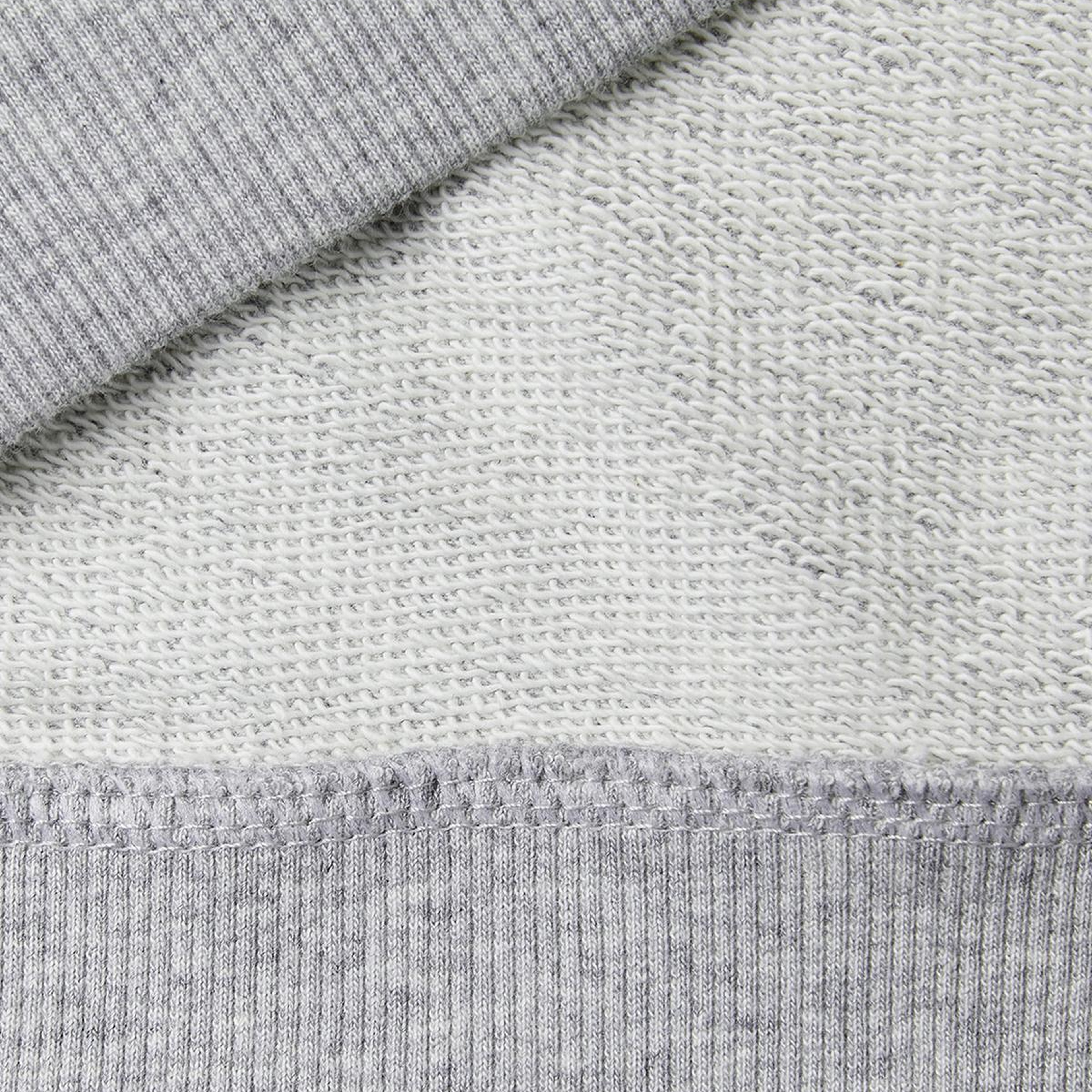 Erkek Gri Melanj Logo Baskılı Sweatshirt