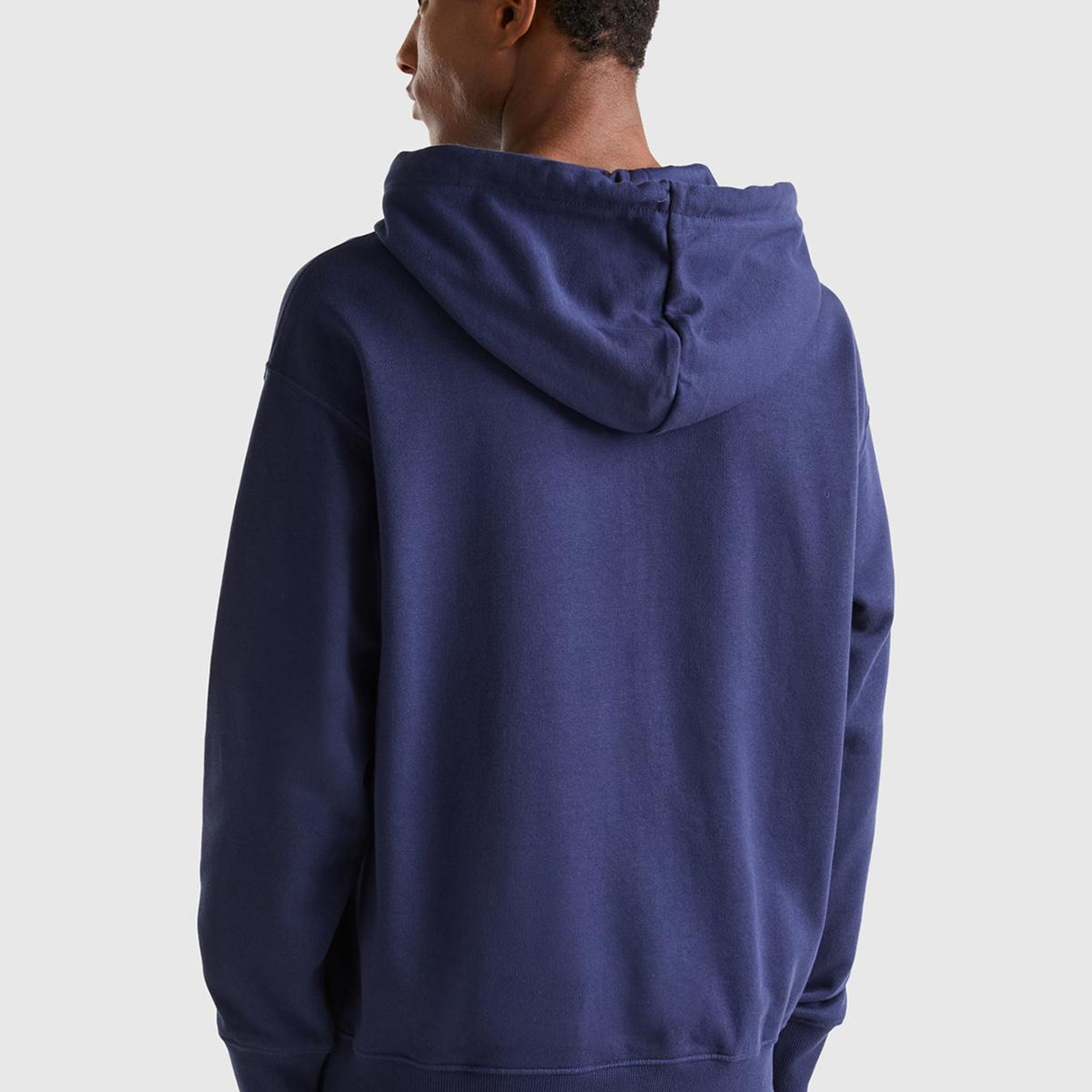 Erkek Koyu Lacivert Kapüşonlu Fermuarlı Sweatshirt