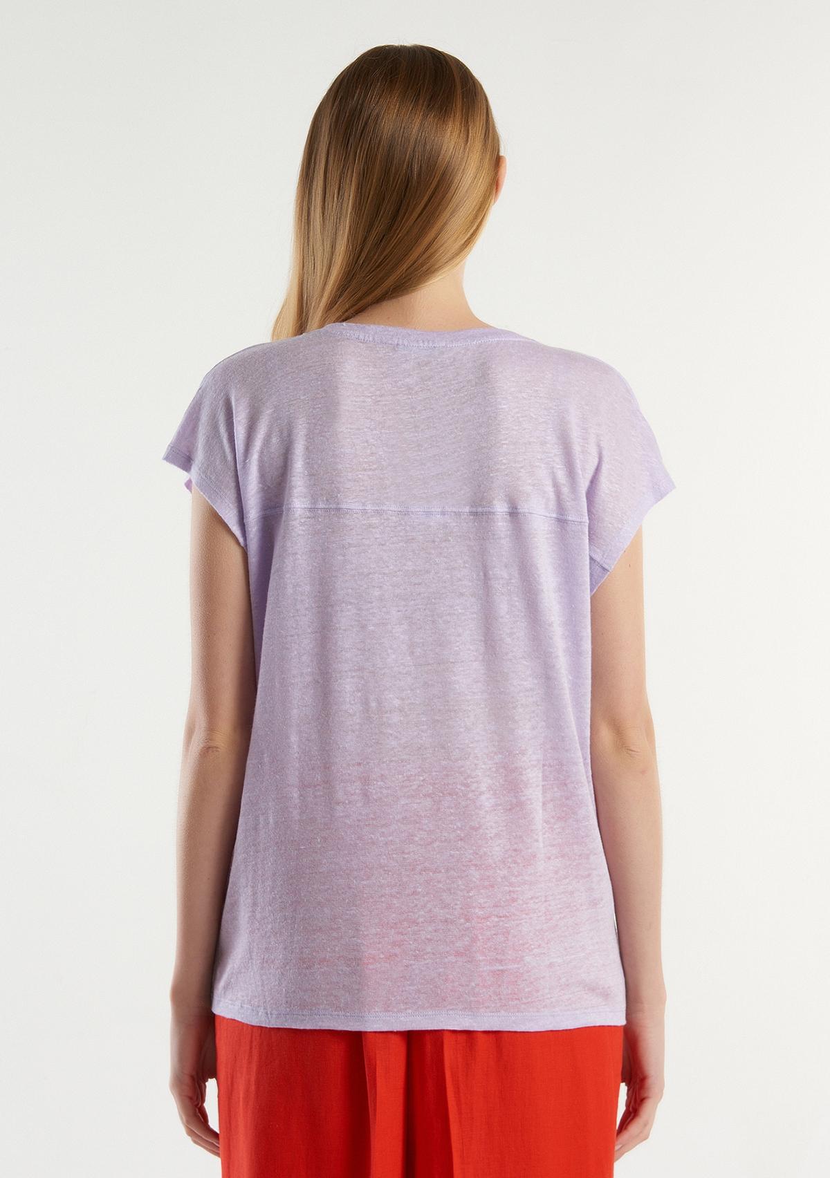 Erkek Mor %100 Pamuk Logo Detaylı Beli Lastikli Bermuda Şort