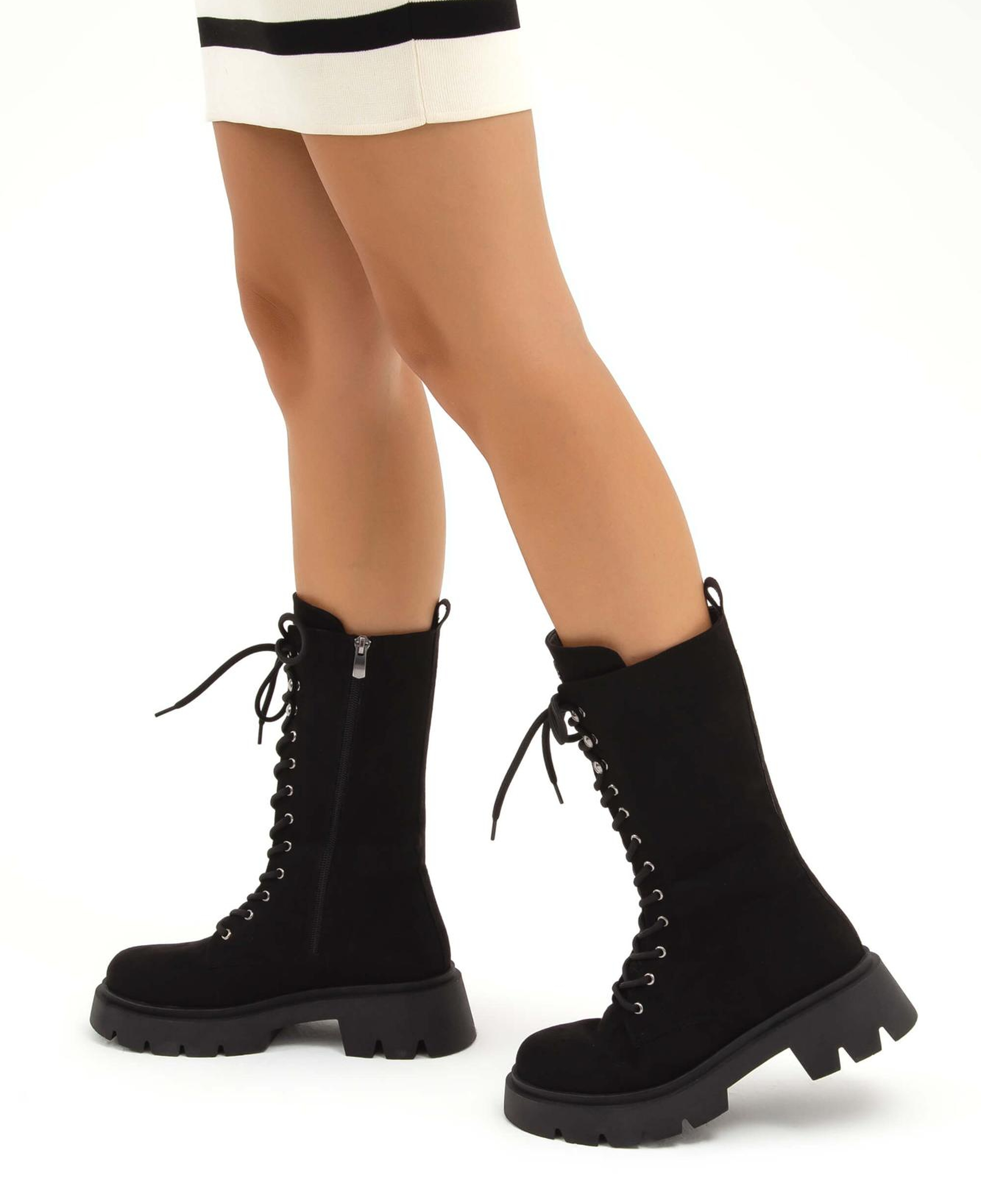 Tamer Tanca Kadın Vegan Siyah Süet POSTAL Bot