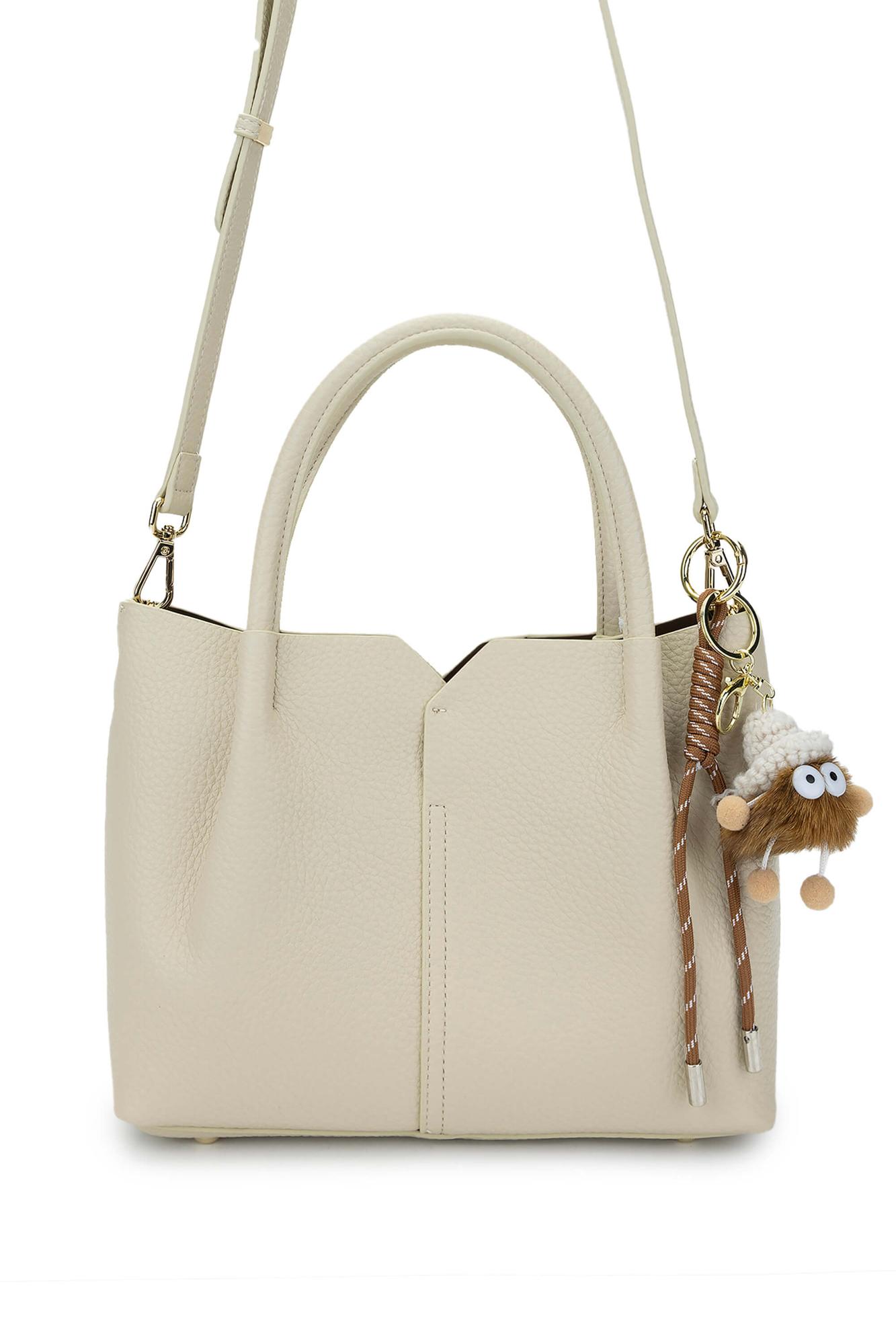 Tamer Tanca Kadın Vegan Bej Omuz Çanta