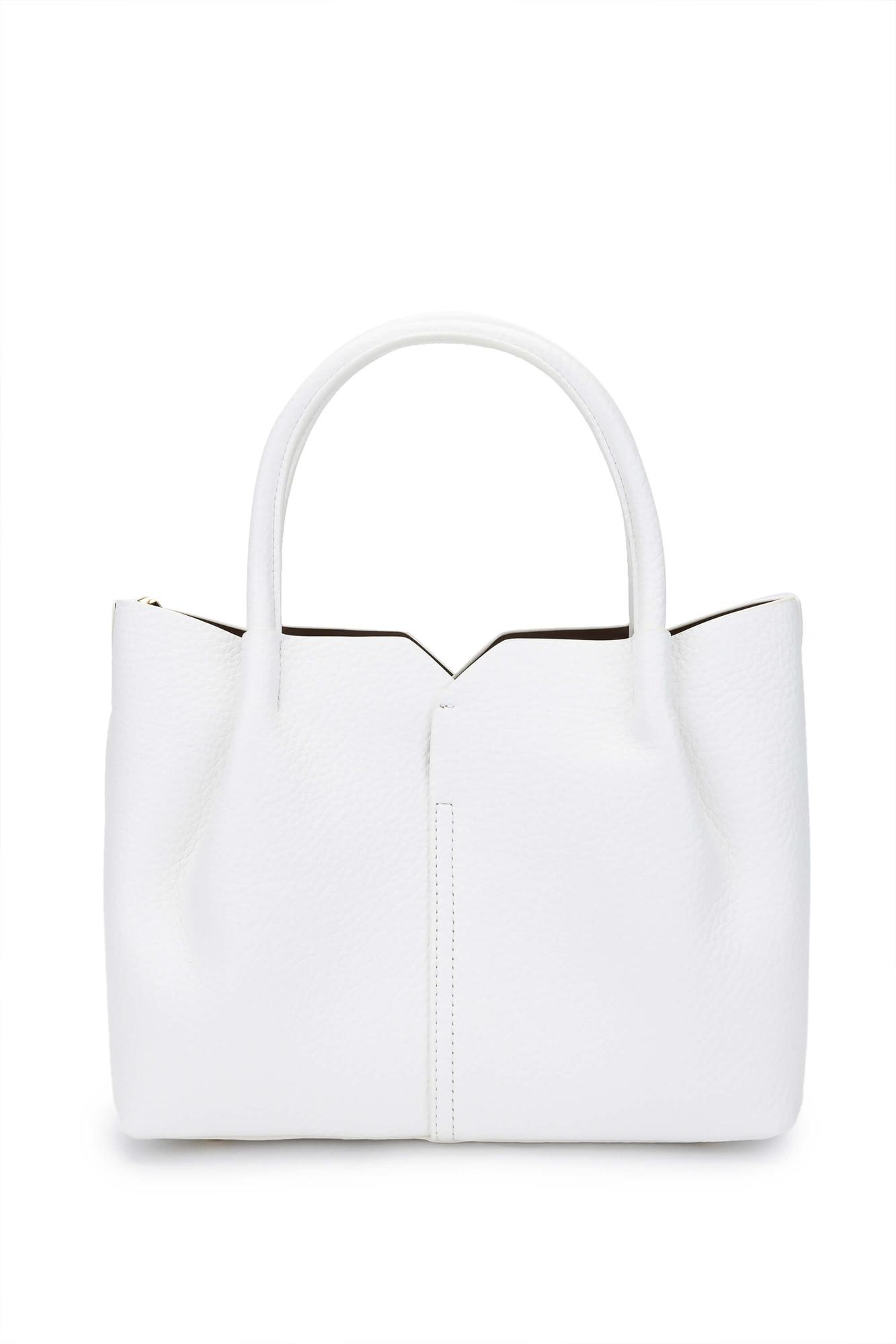 Tamer Tanca Kadın Vegan Beyaz Omuz Çanta