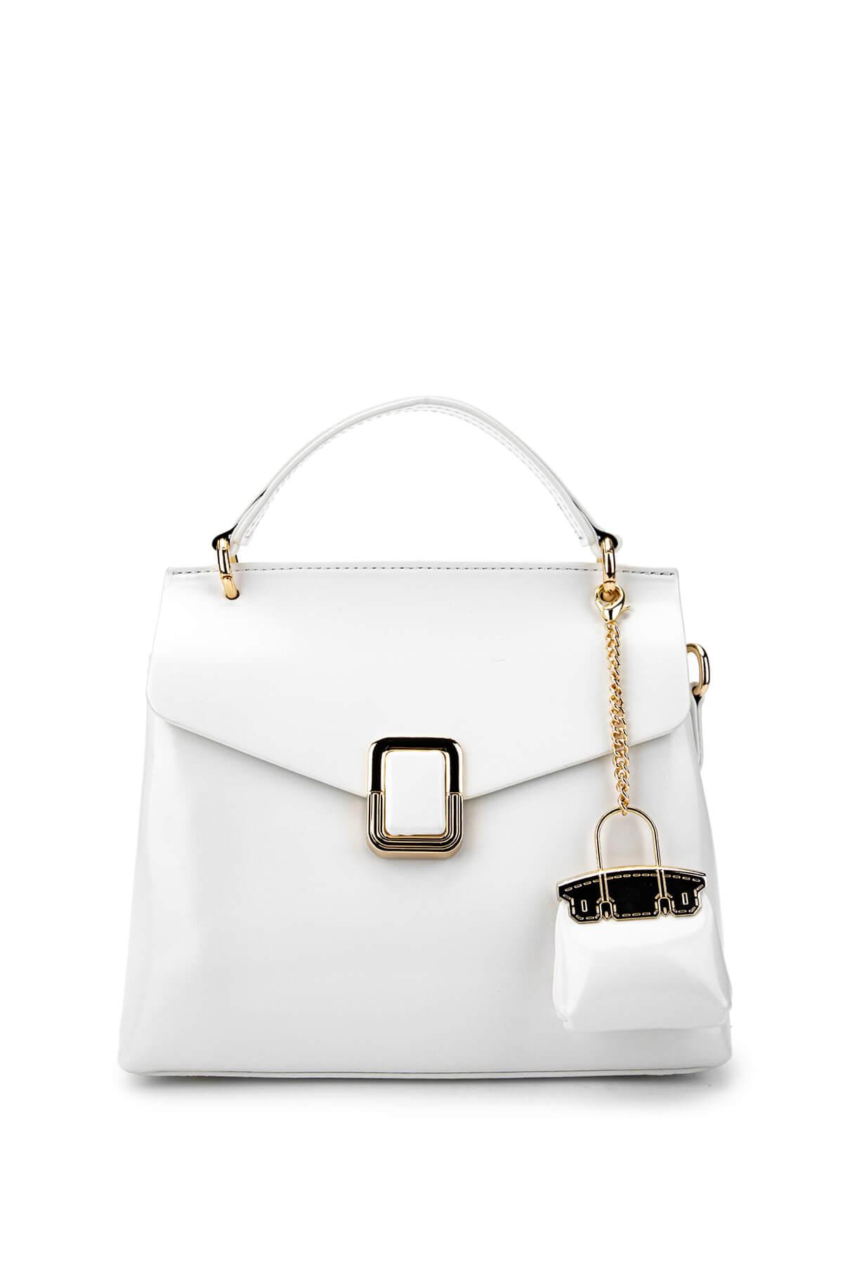 Tamer Tanca Kadın Vegan Beyaz Omuz Çanta