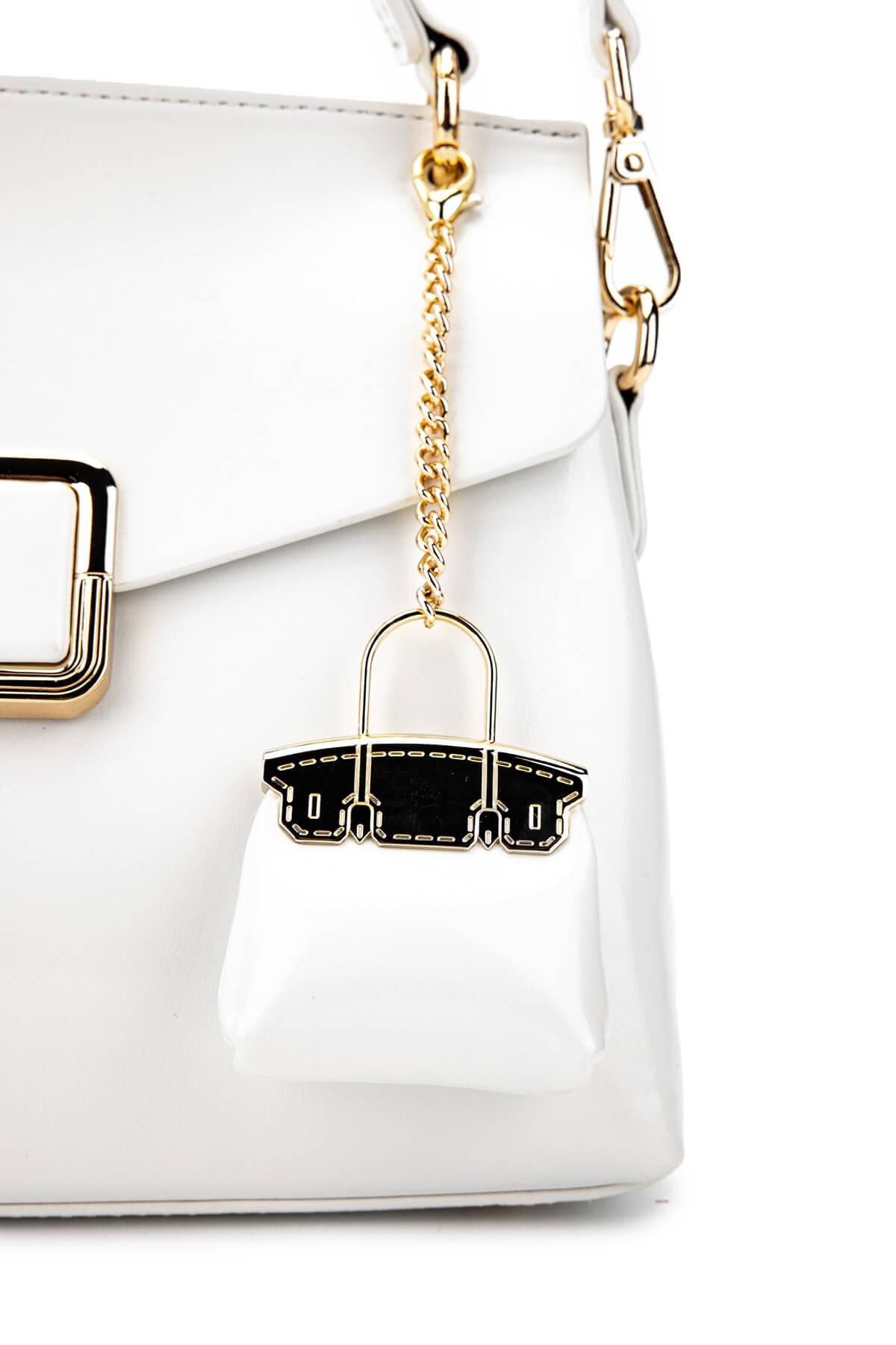 Tamer Tanca Kadın Vegan Beyaz Omuz Çanta