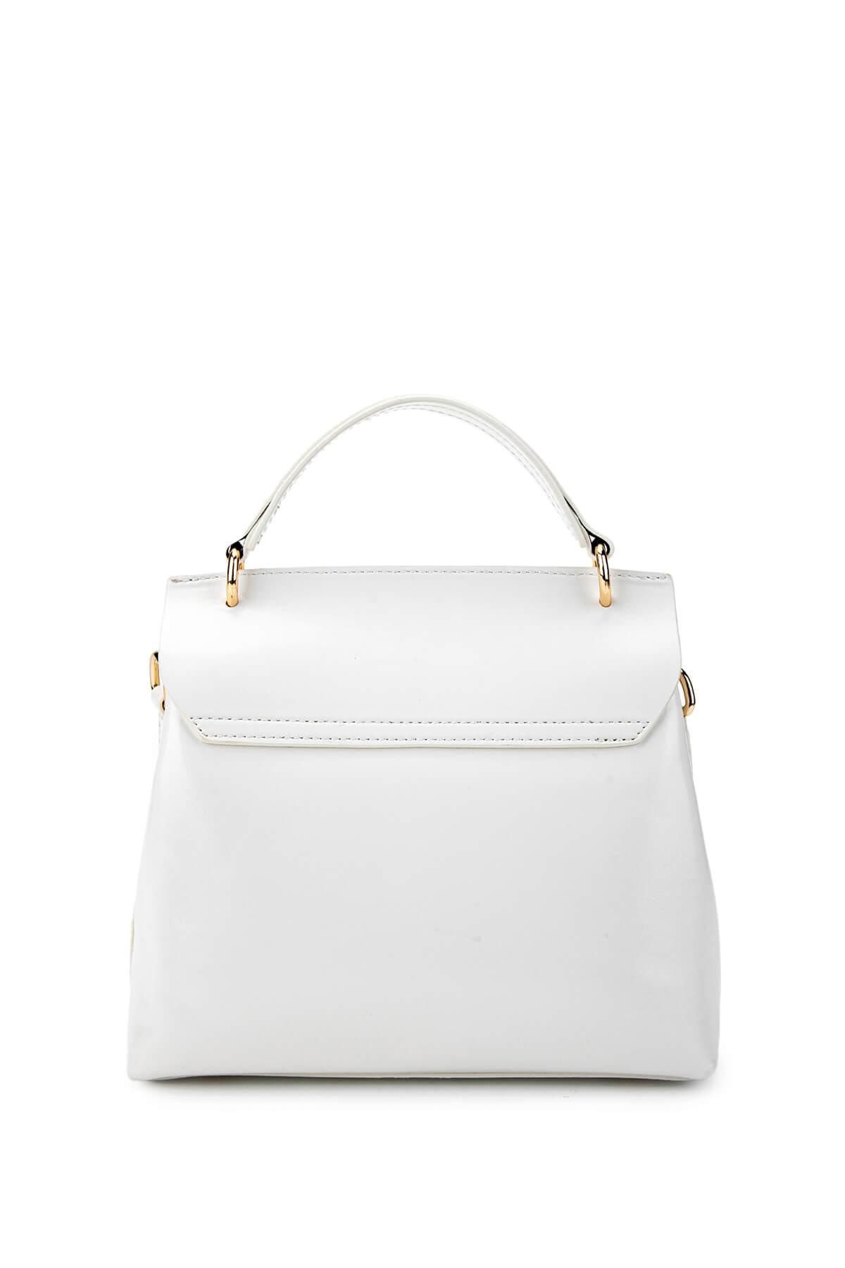 Tamer Tanca Kadın Vegan Beyaz Omuz Çanta