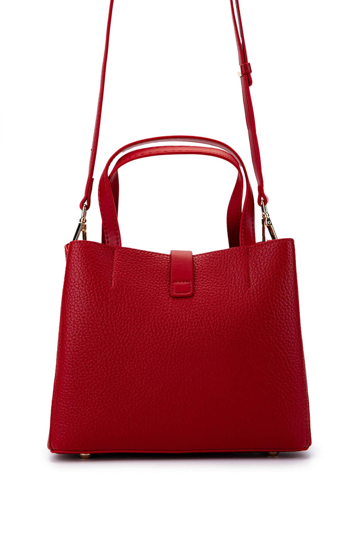 Tamer Tanca Kadın Vegan Kırmızı Omuz Çanta