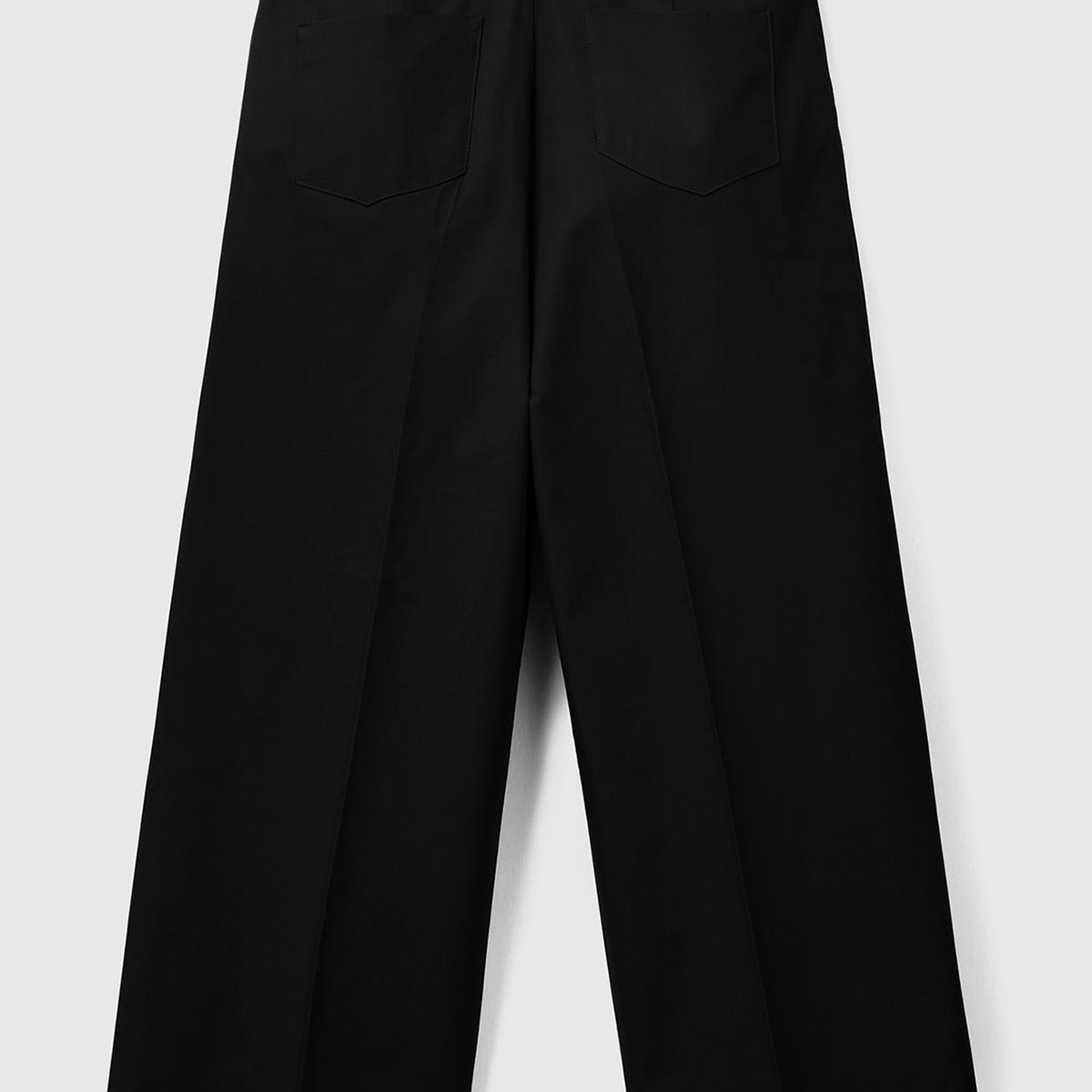 Kadın Siyah %100 Koton Kısa Geniş Paça Pantolon