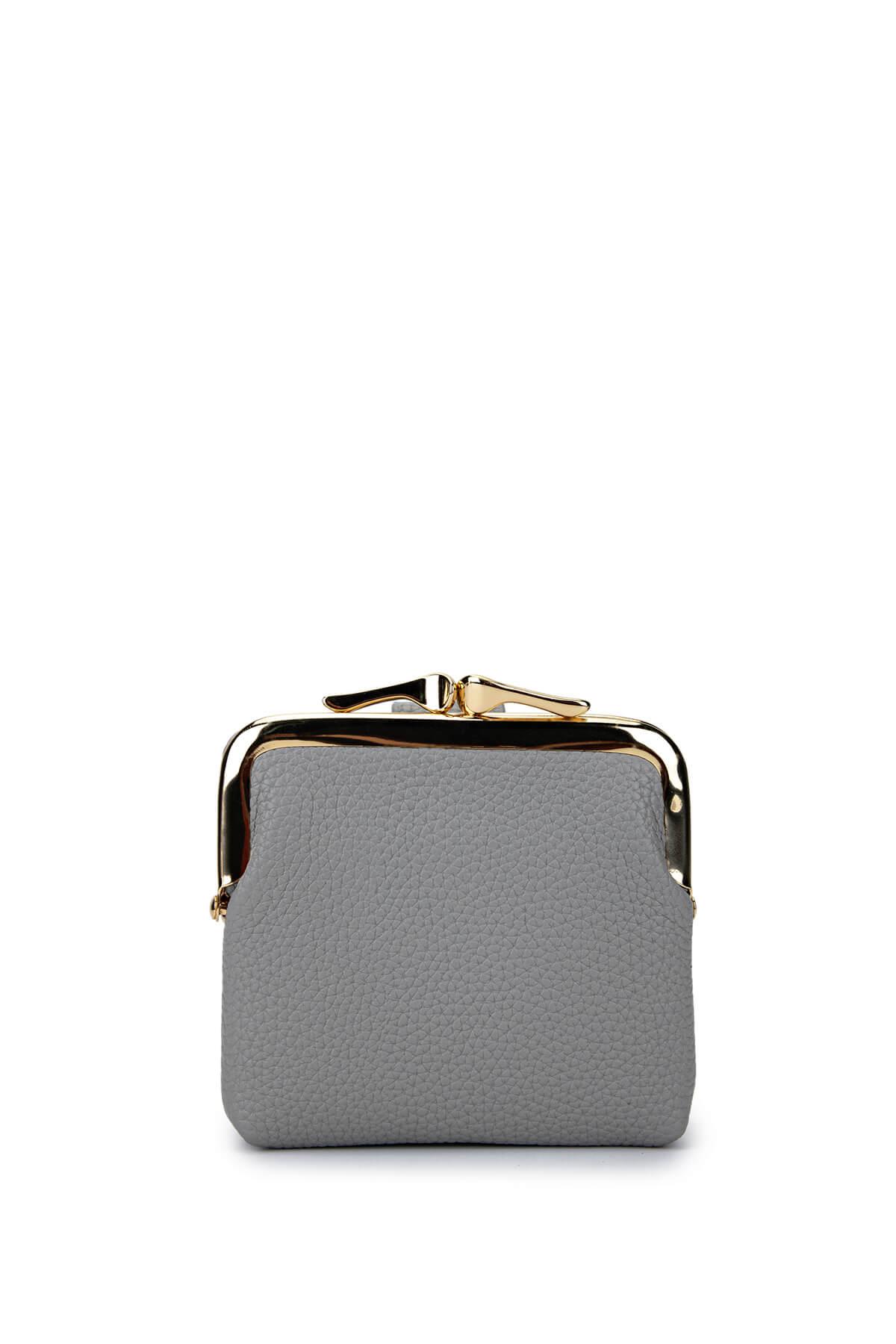 Tamer Tanca Kadın Suni Deri Gri Cüzdan