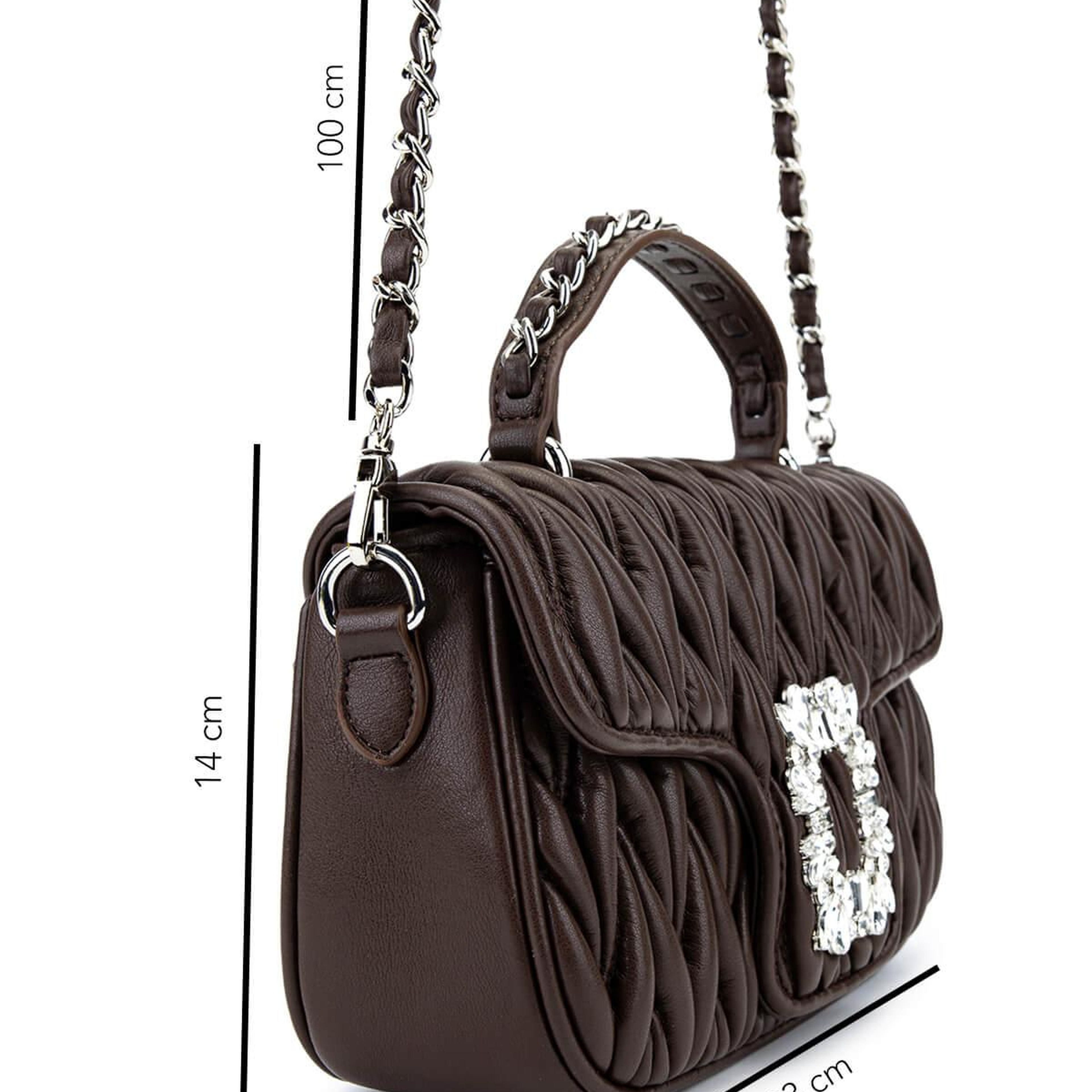 Tamer Tanca Kadın Suni Deri Kahverengi Omuz Çanta