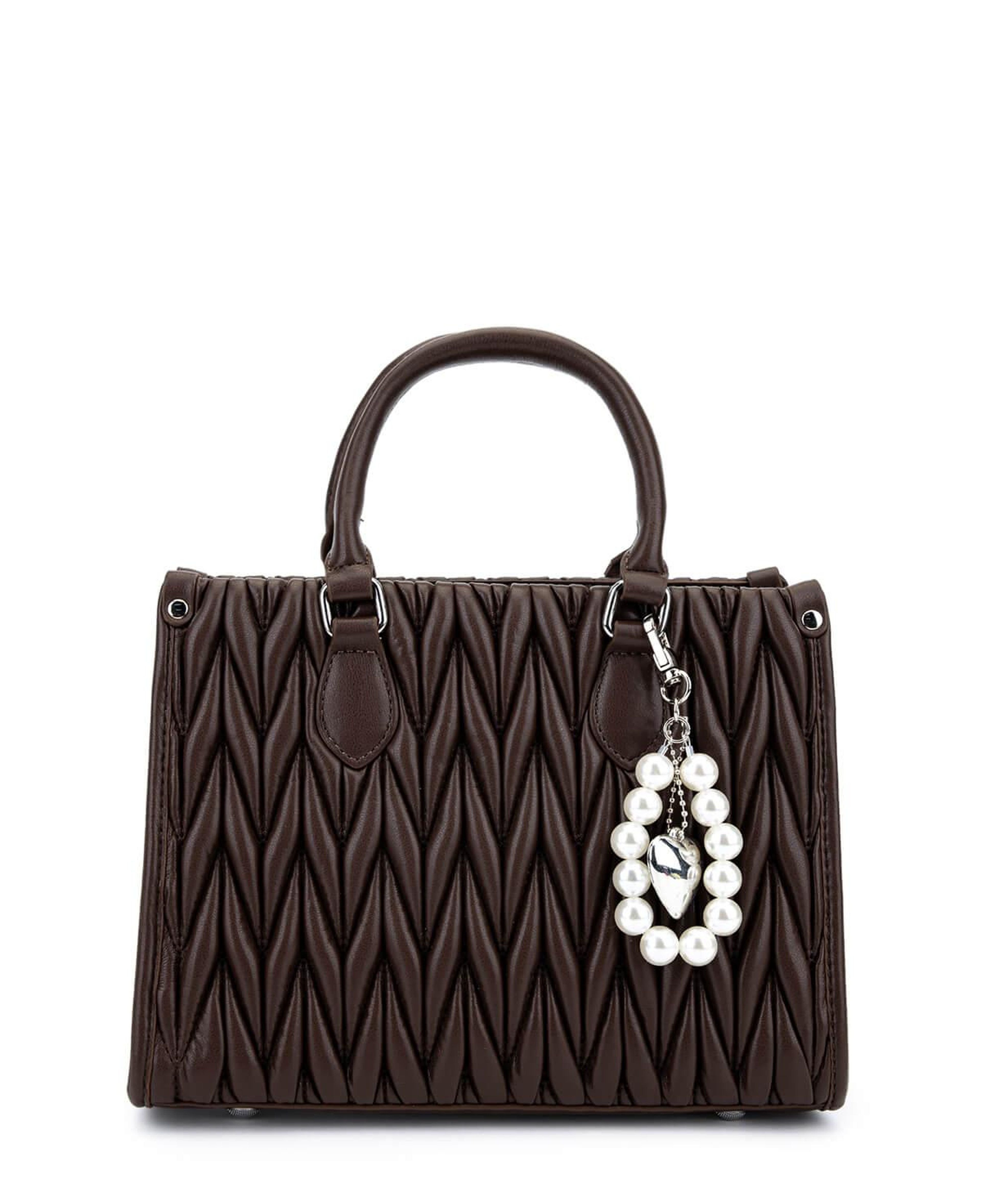 Tamer Tanca Kadın Suni Deri Kahverengi Omuz Çanta