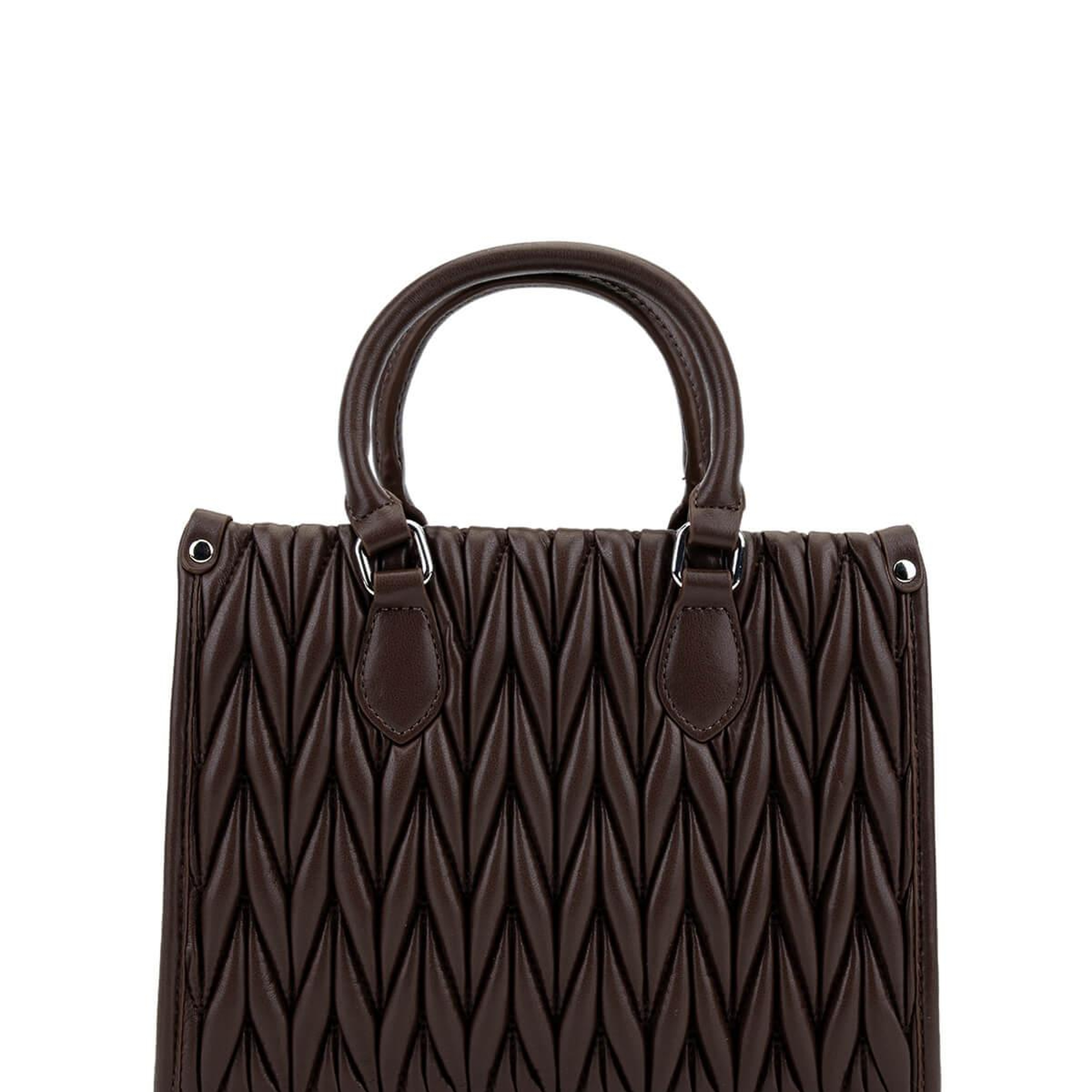 Tamer Tanca Kadın Suni Deri Kahverengi Omuz Çanta