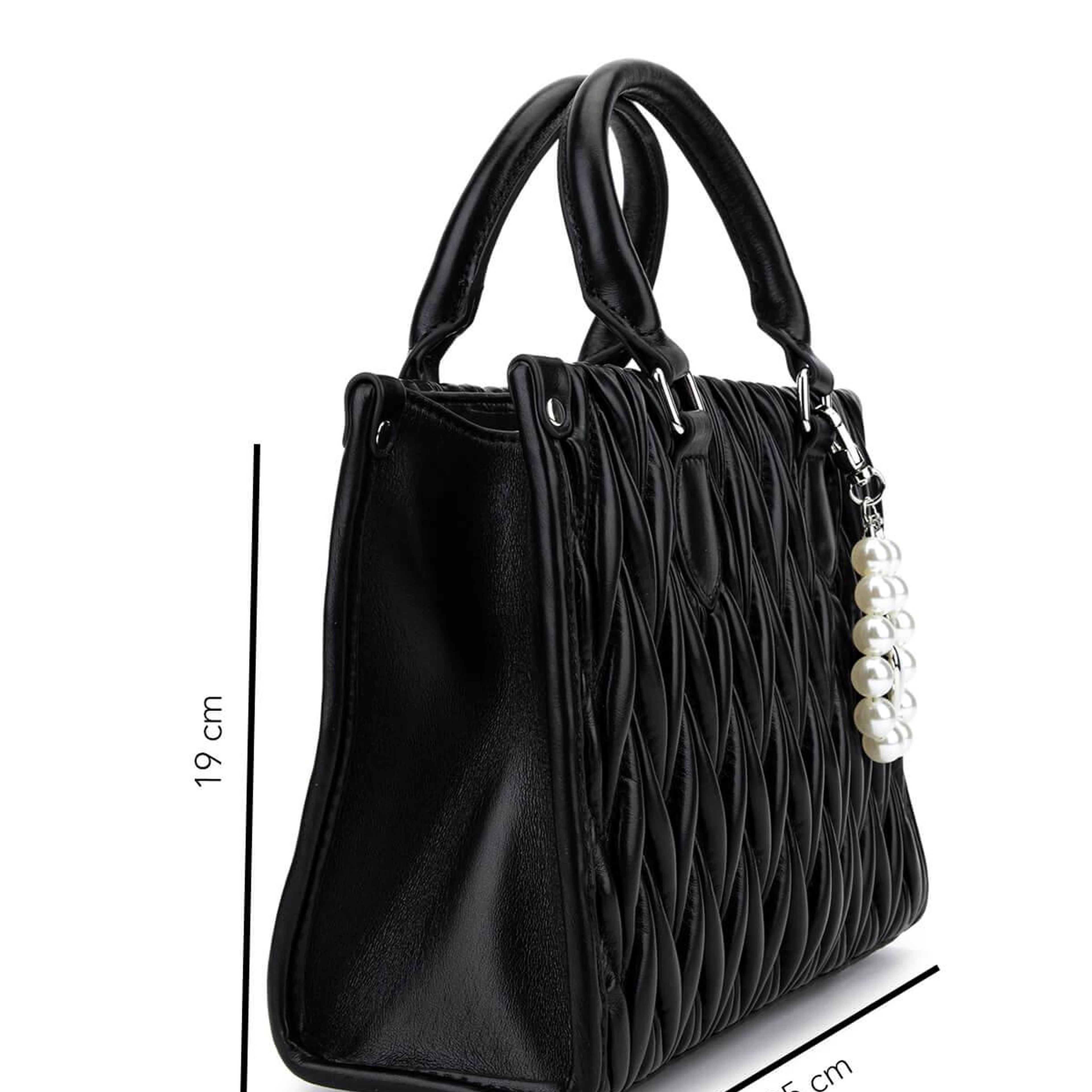 Tamer Tanca Kadın Suni Deri Siyah Omuz Çanta