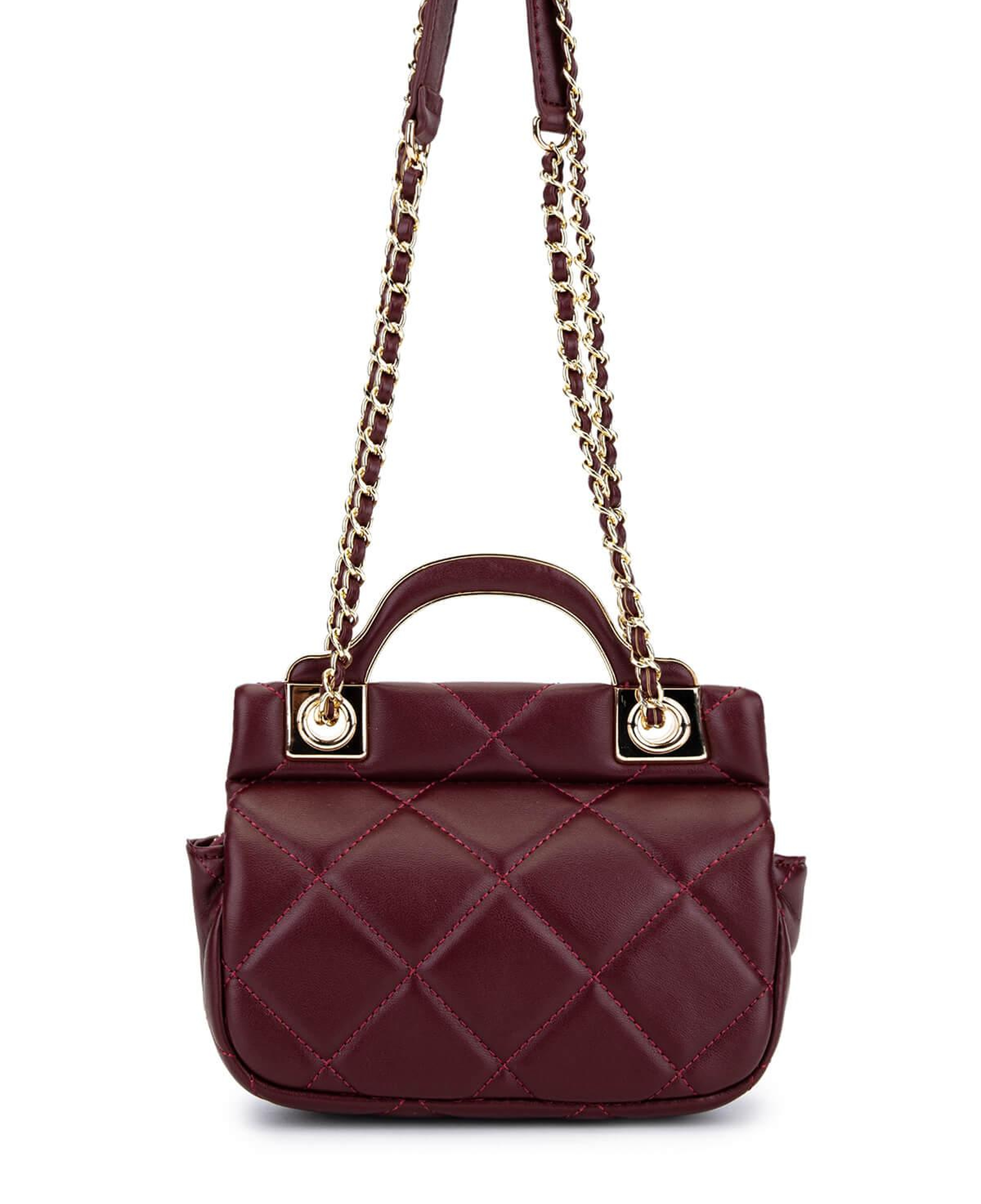 Tamer Tanca Kadın Suni Deri Bordo Omuz Çanta