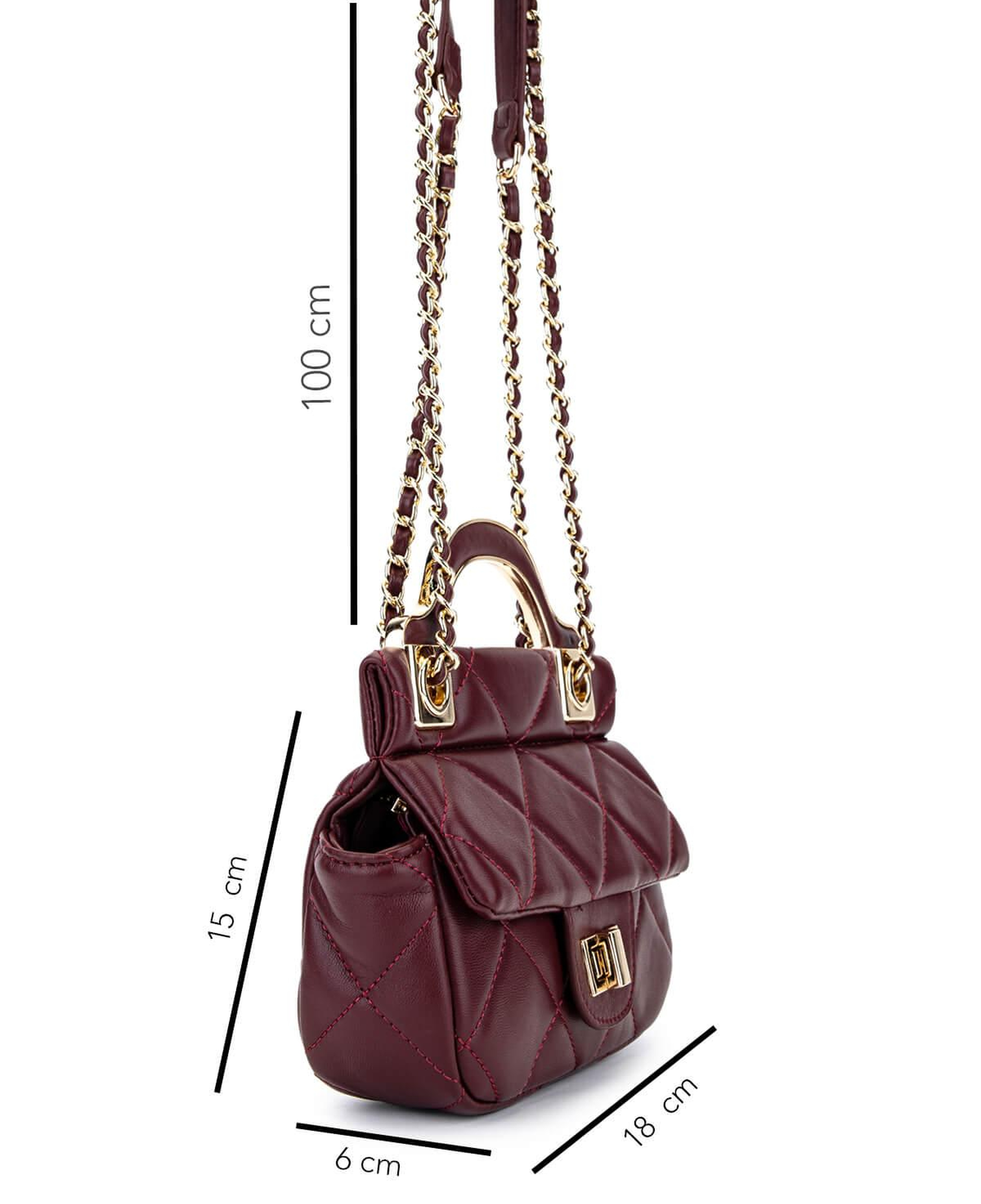 Tamer Tanca Kadın Suni Deri Bordo Omuz Çanta