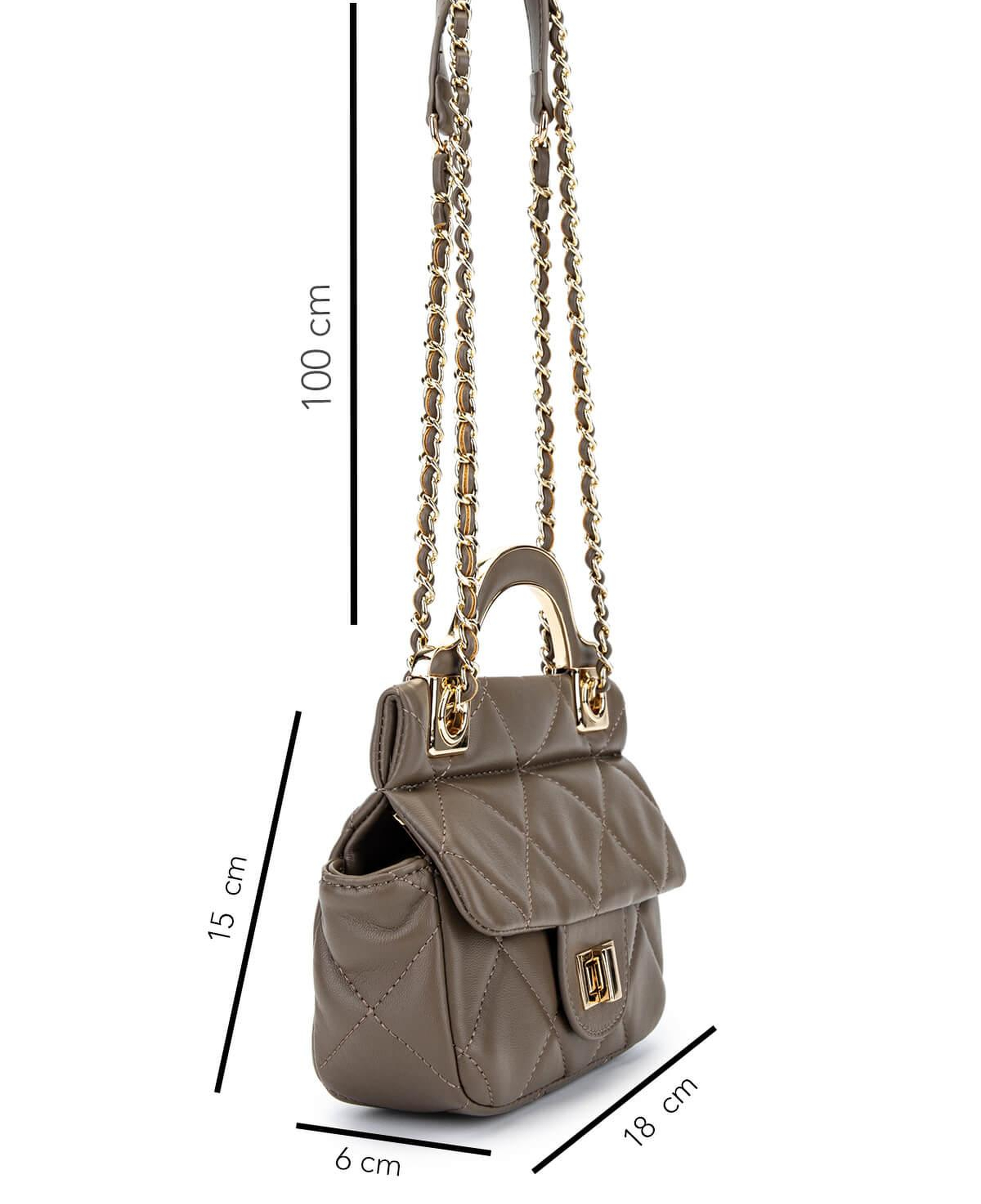 Tamer Tanca Kadın Suni Deri Gri Omuz Çanta