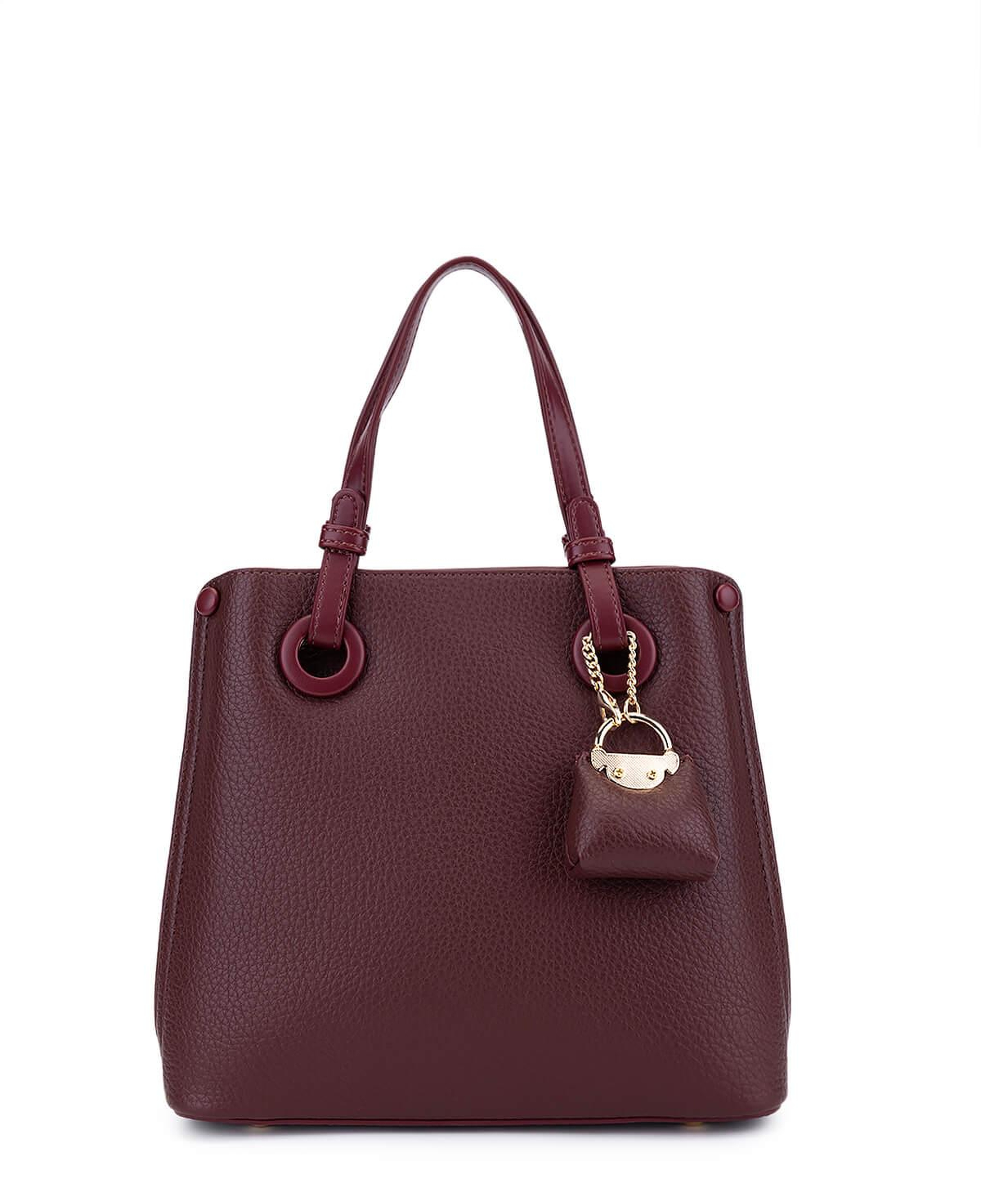 Tamer Tanca Kadın Suni Deri Bordo Omuz Çanta