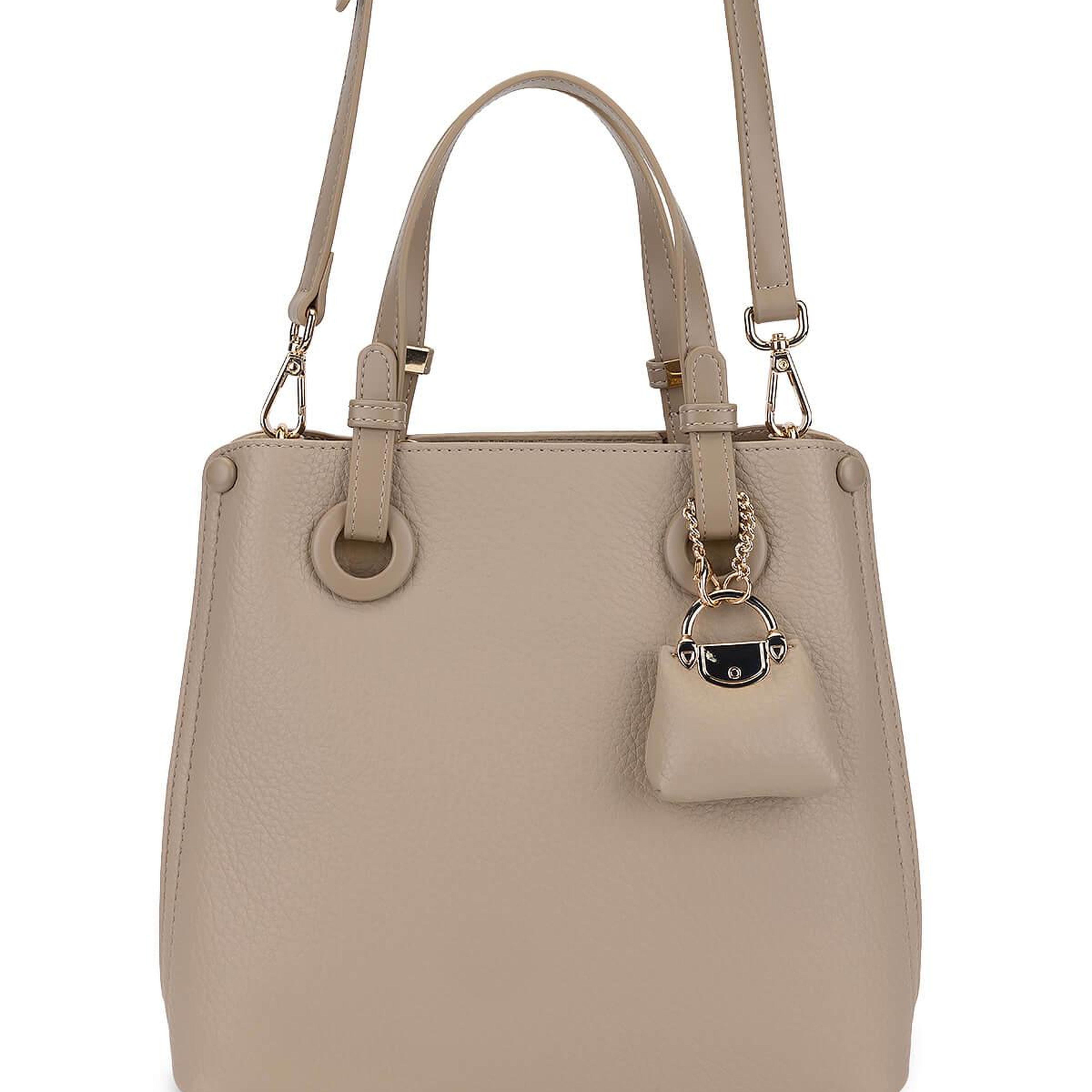 Tamer Tanca Kadın Suni Deri Taupe Omuz Çanta