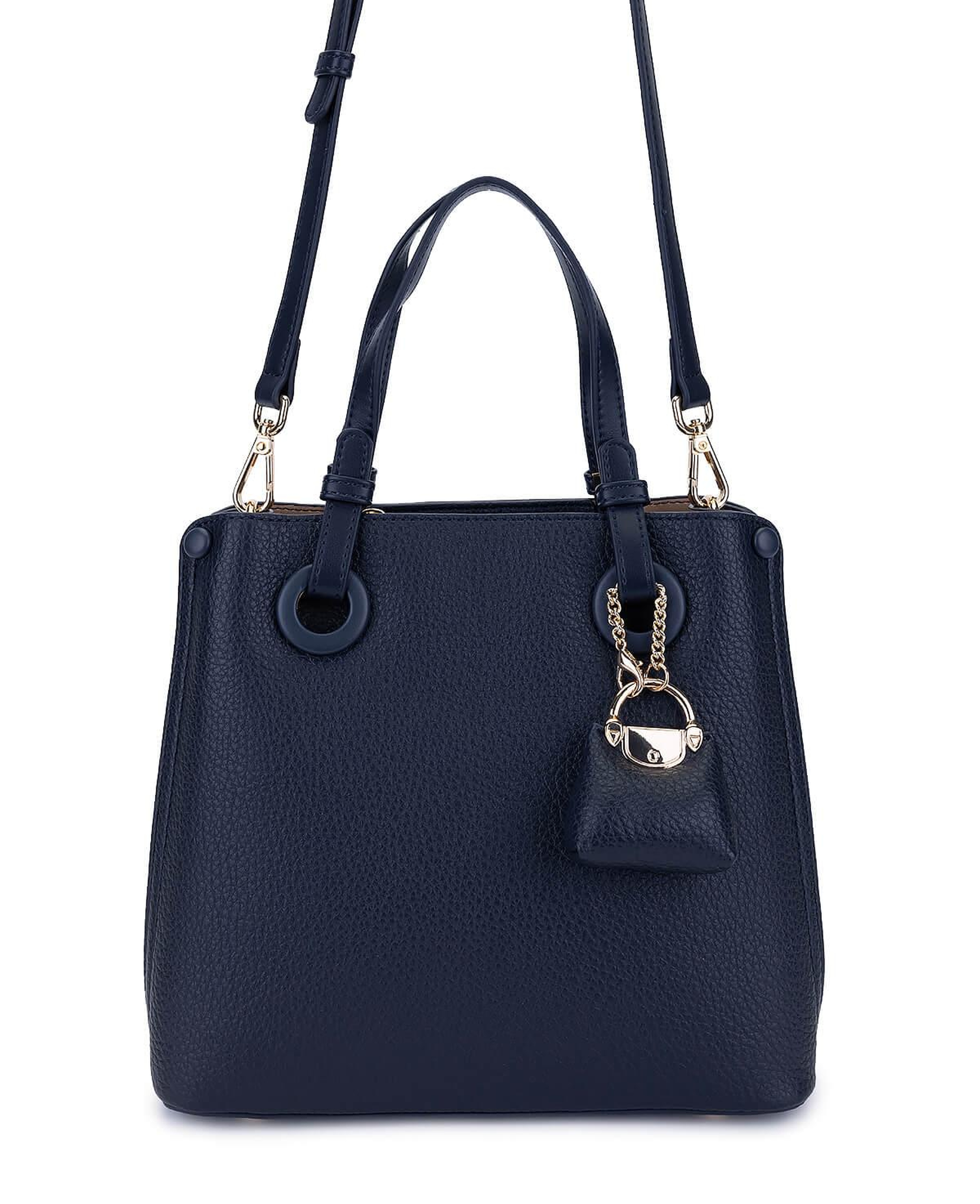 Tamer Tanca Kadın Suni Deri Lacivert Omuz Çanta