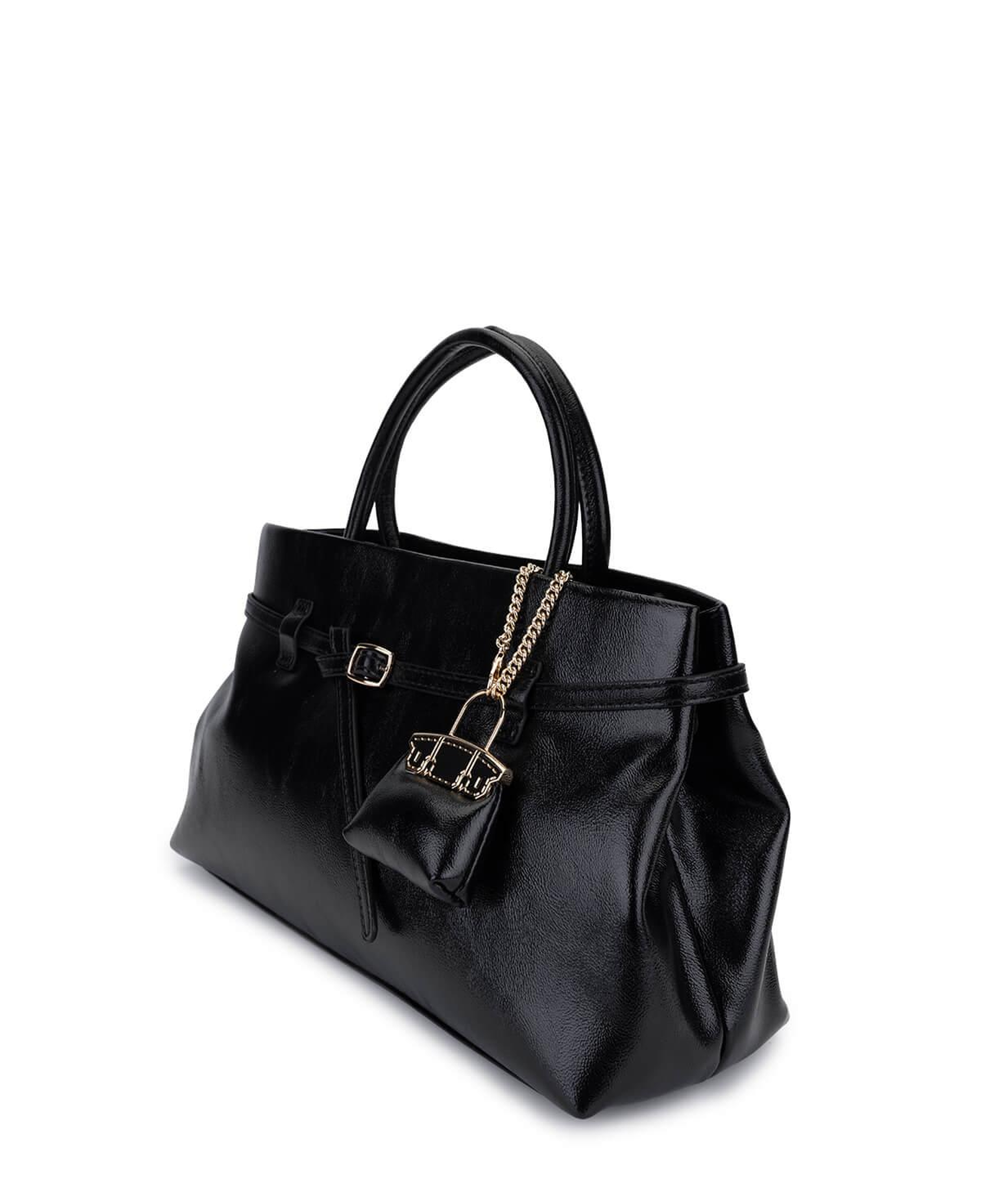 Tamer Tanca Kadın Suni Deri Siyah Omuz Çanta