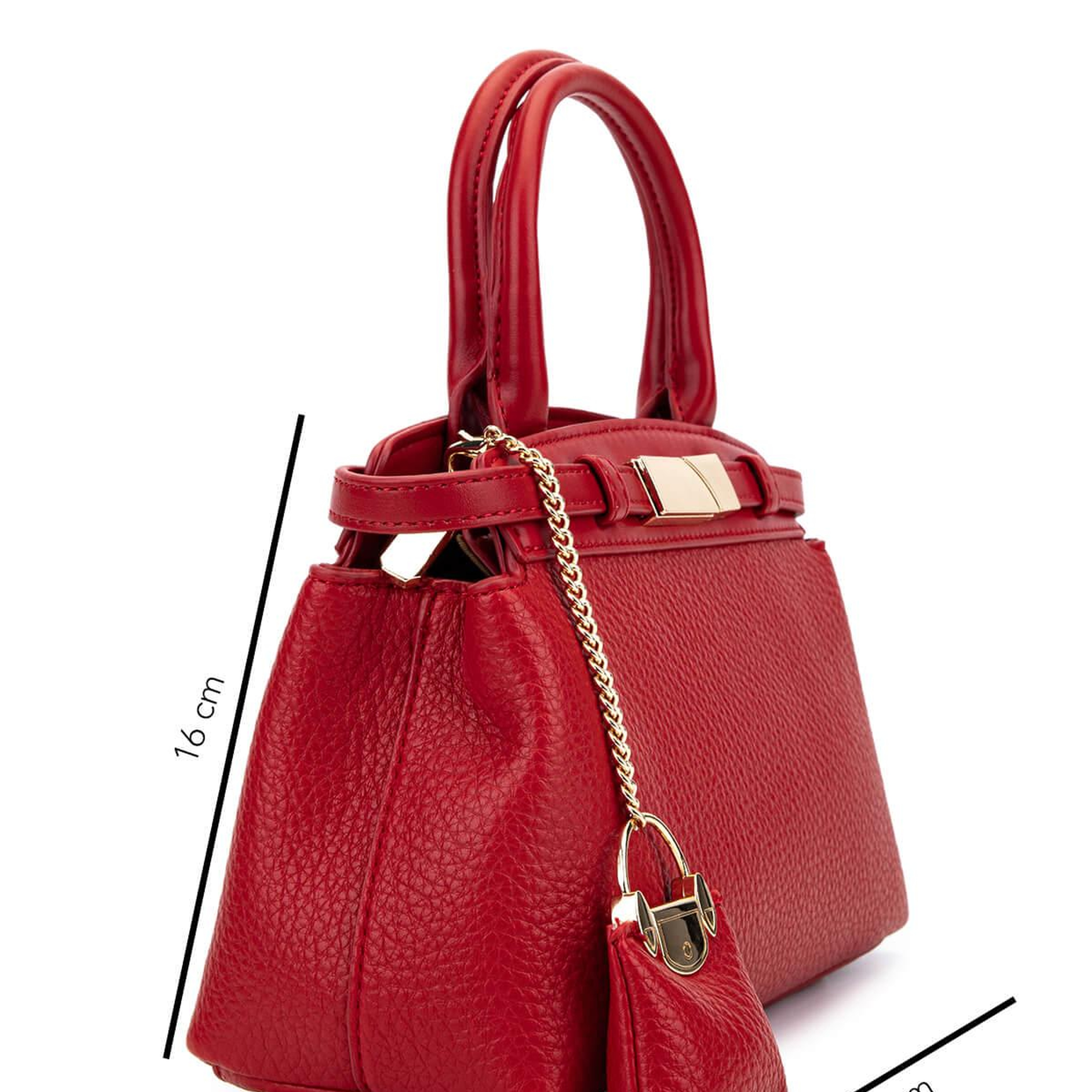 Tamer Tanca Kadın Suni Deri Kırmızı Omuz Çanta